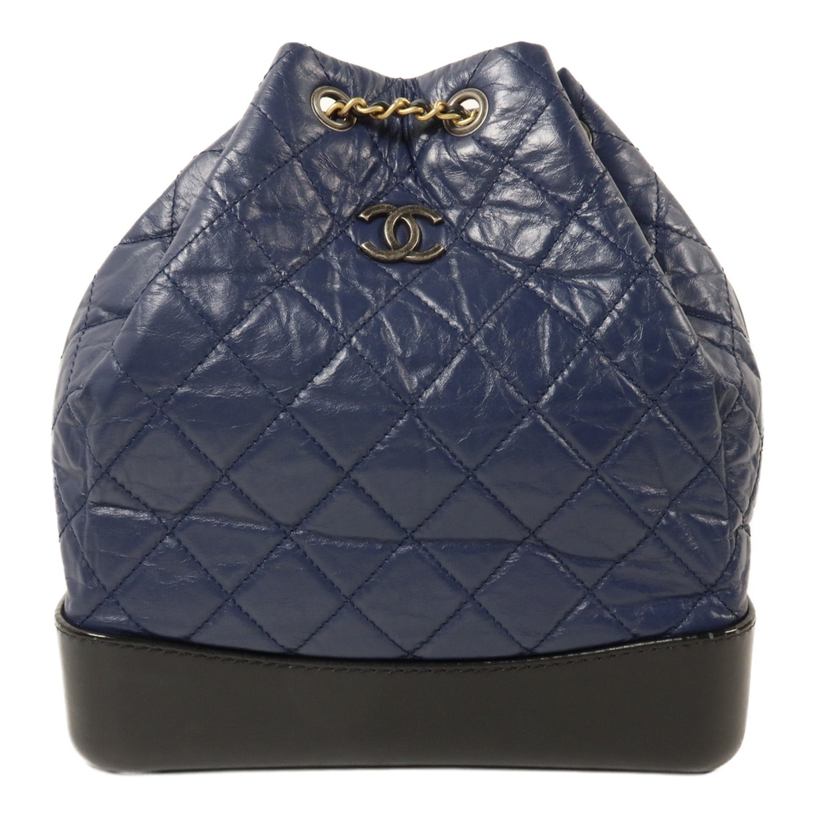 CHANEL 牛皮皮革Gabrielle Backpack鏈帶背包
