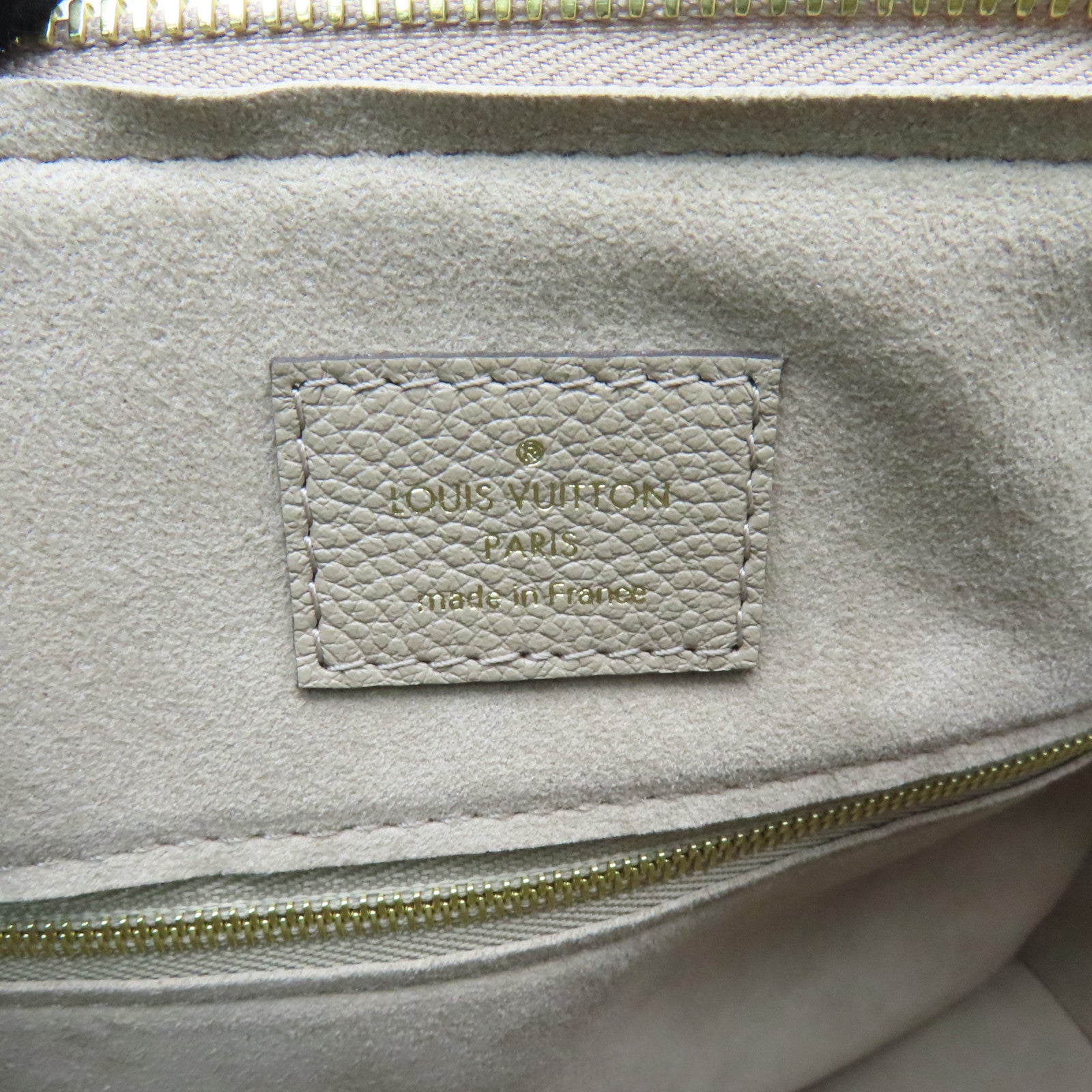 LOUIS VUITTON 【激減優惠】Monogram Empreinte Speedy Bandouliere 25金扣手挽肩背兩用袋米色