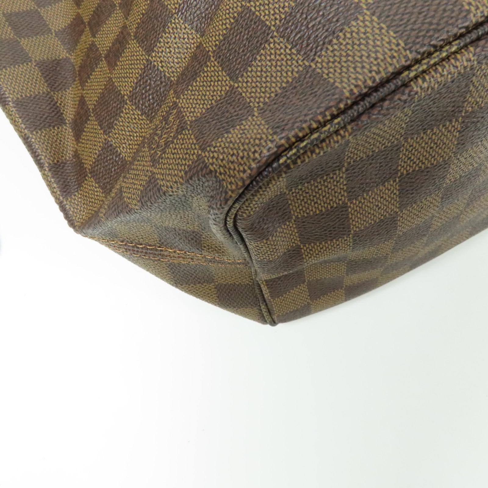 LOUIS VUITTON Damier Neverfull MM金扣肩背袋/手挽袋