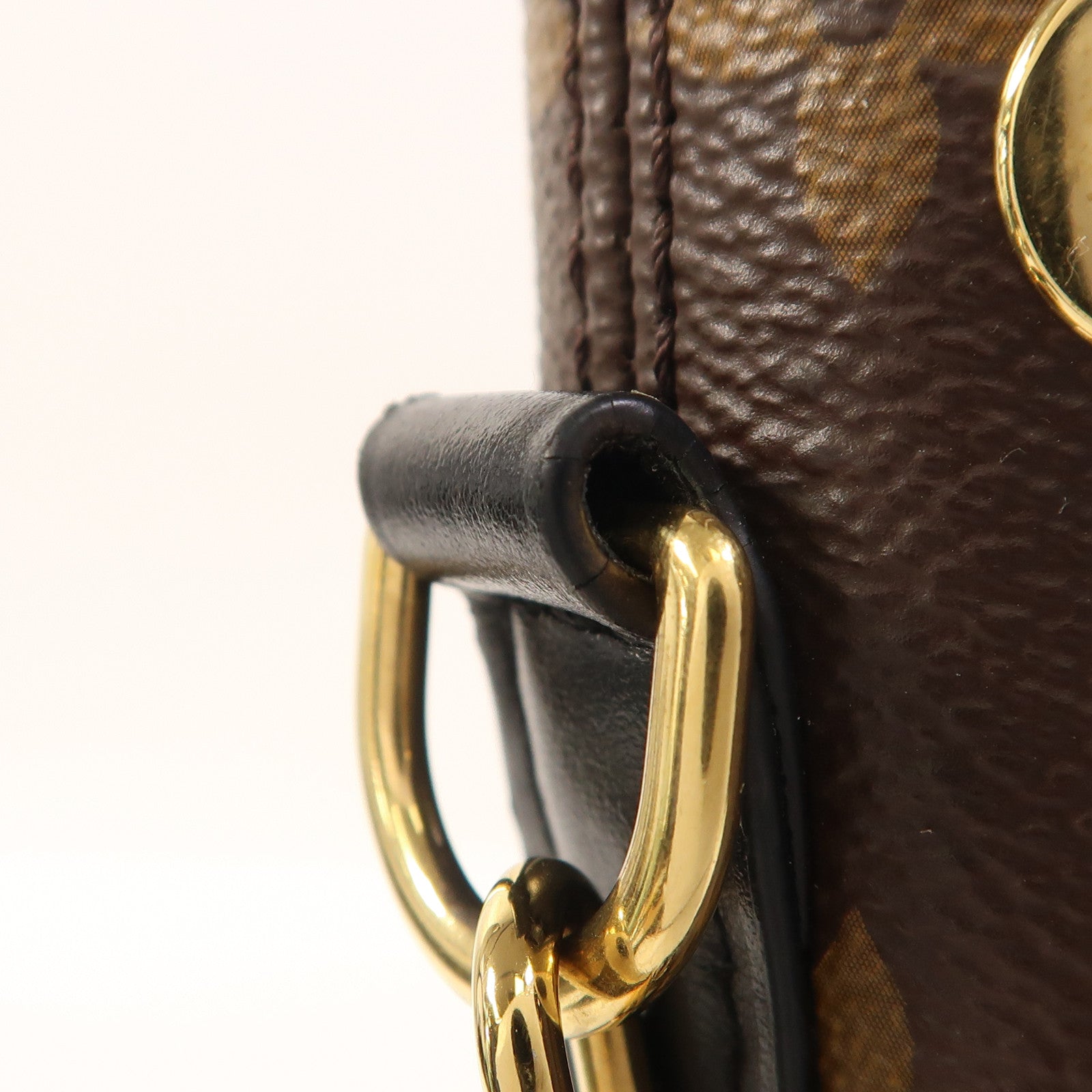 LOUIS VUITTON Monogram Canoe 金扣鏈帶手挽肩背兩用袋
