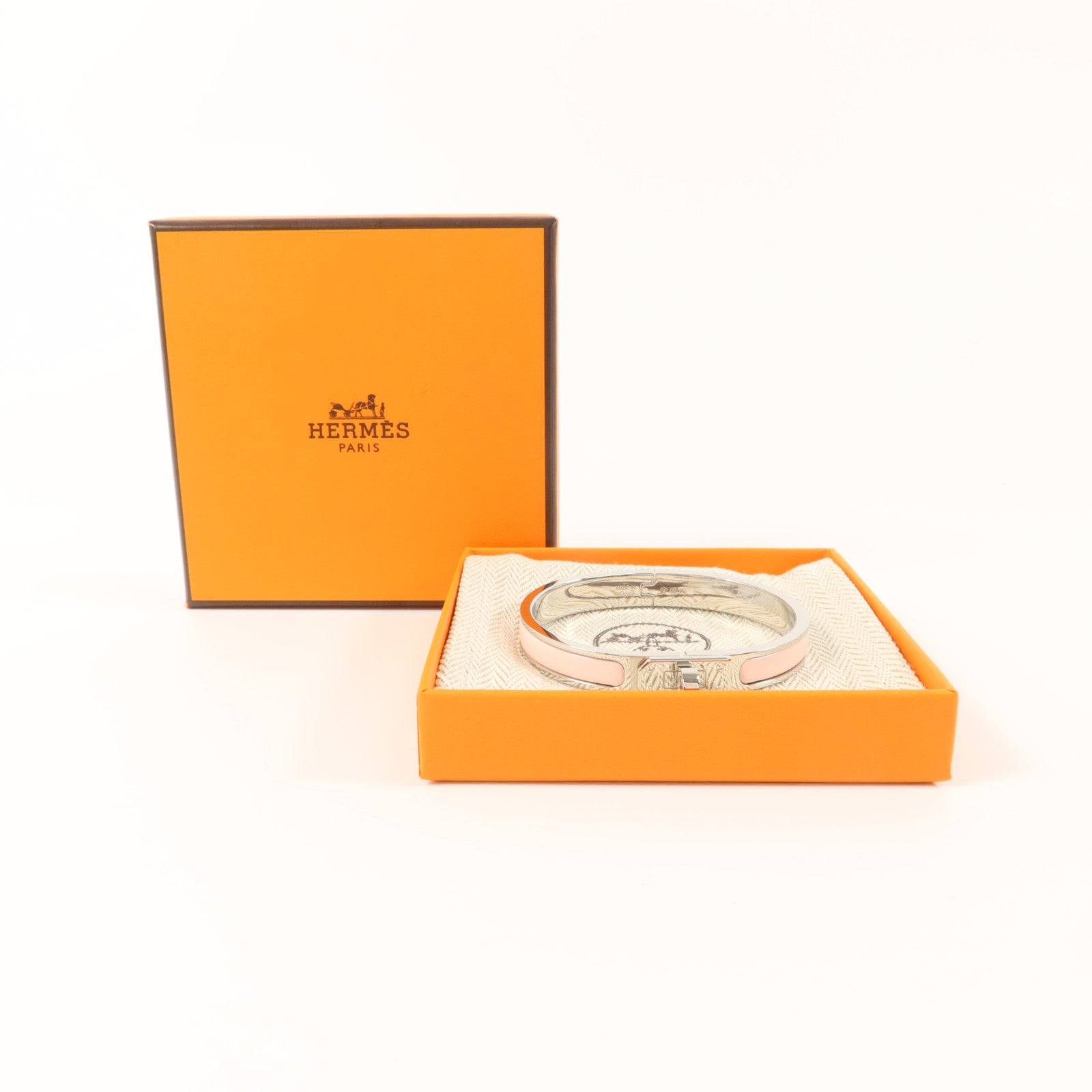 HERMES 金屬/瓷漆Mini Clic Kelly Bracelet手鐲