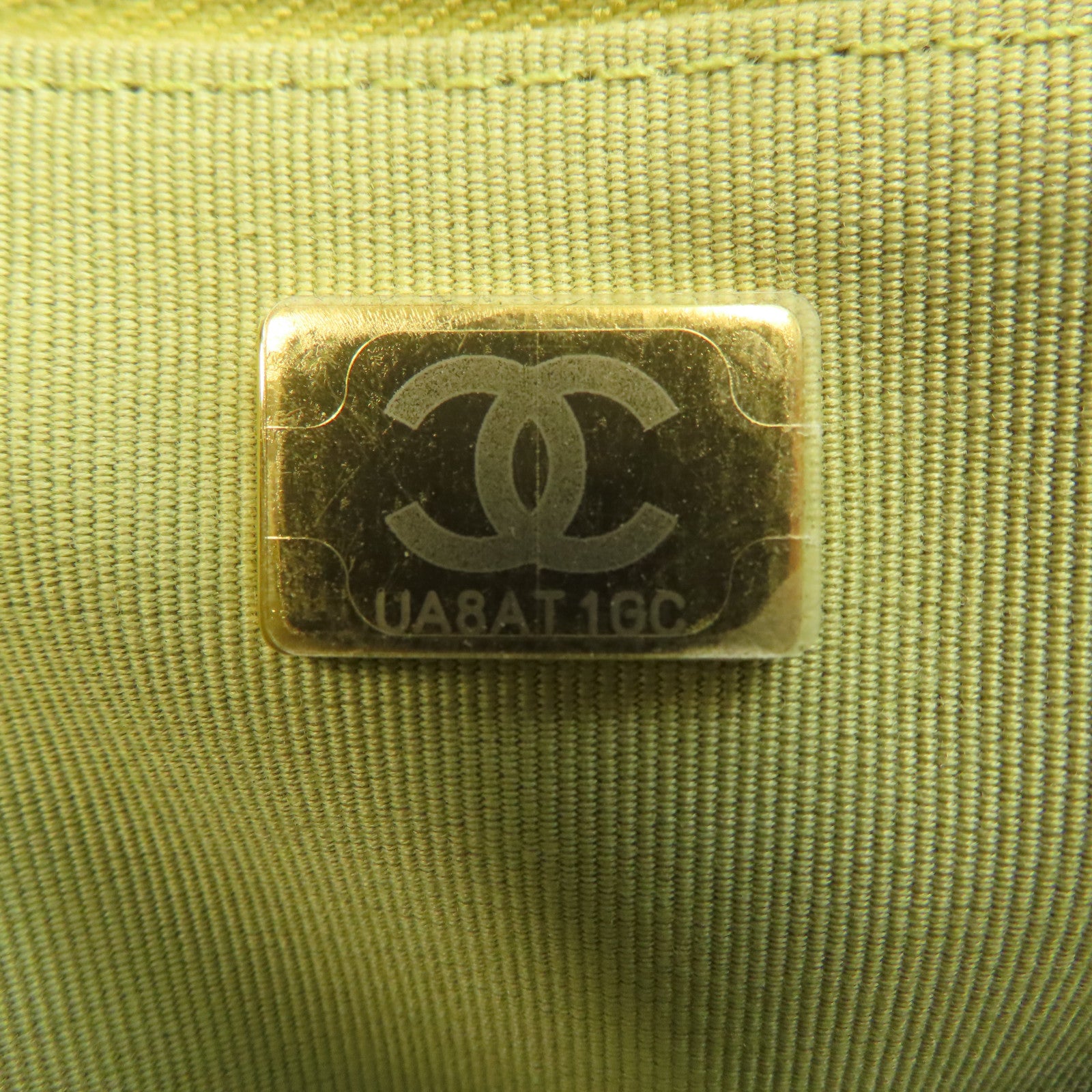 CHANEL 菱格羊皮皮革Handle Chain Flap金扣手挽肩背兩用袋淺綠色