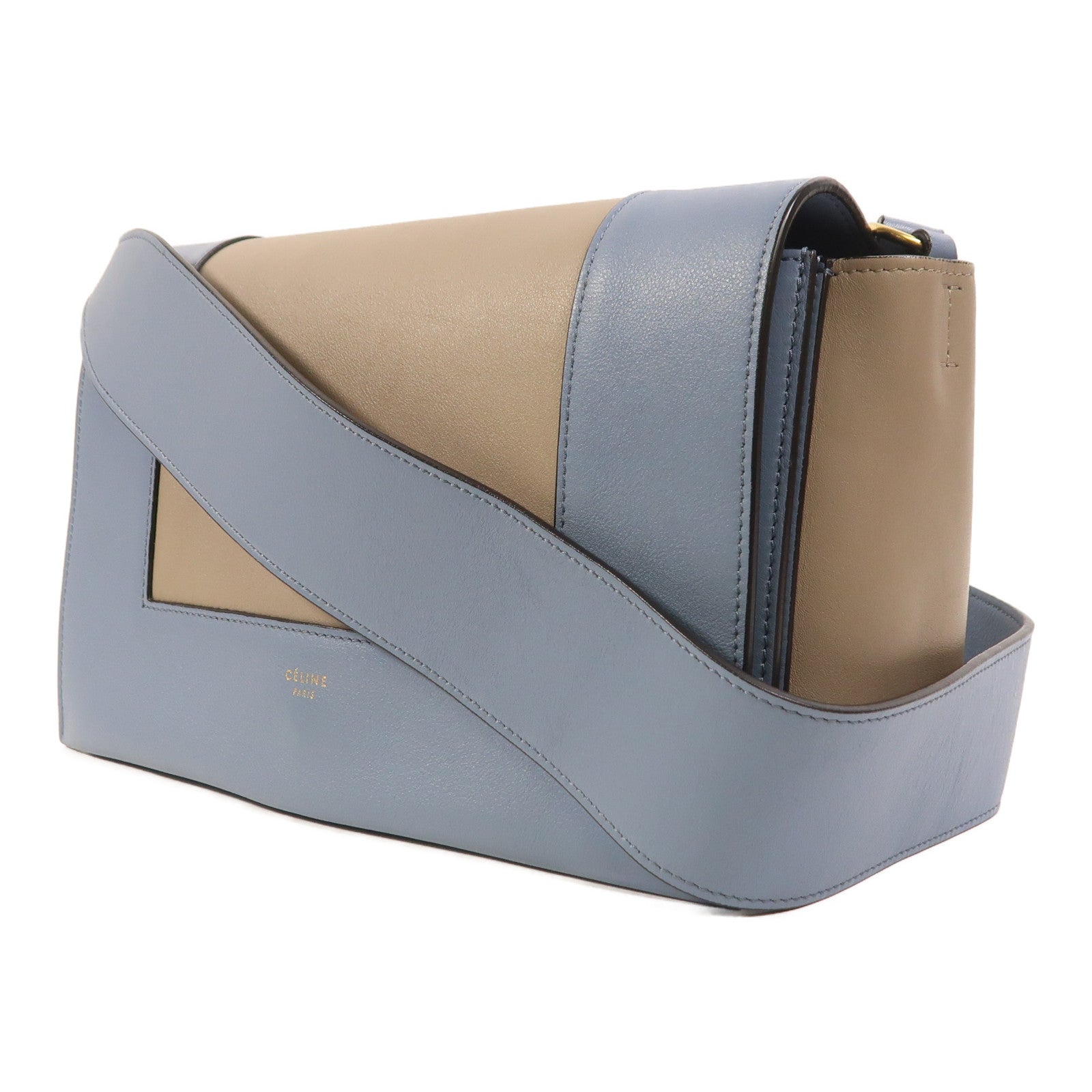 CELINE 牛皮皮革Frame金扣肩背袋