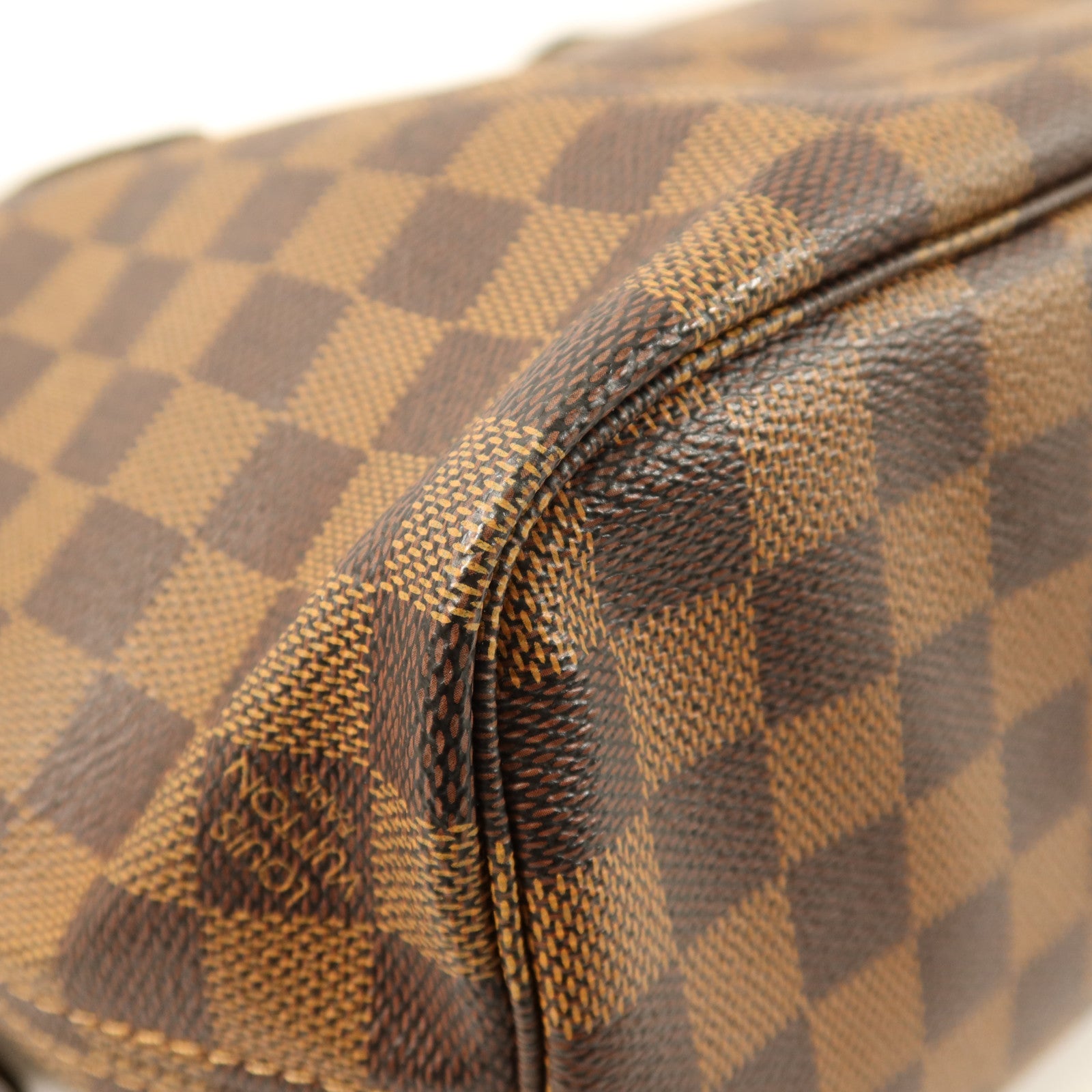 LOUIS VUITTON Damier Neverfull PM金扣手挽袋