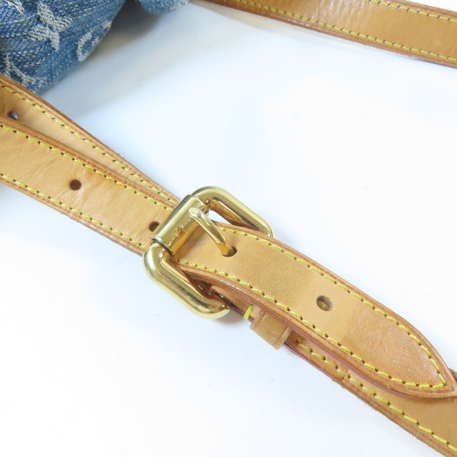 LOUIS VUITTON Monogram Denim Sac a Dos GM金扣背包藍色