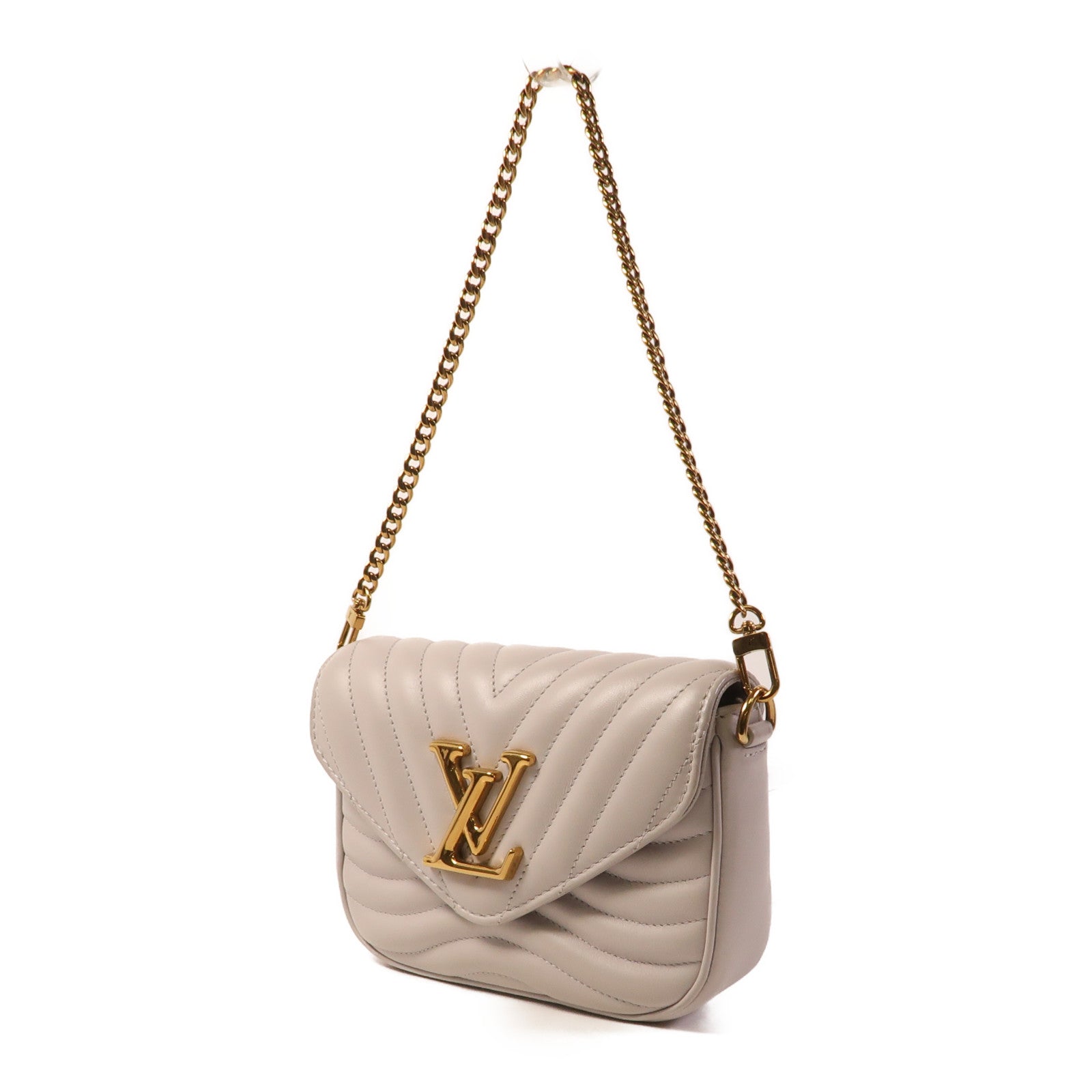 LOUIS VUITTON 牛皮皮革New Wave Multi-Pochette金扣手挽肩背兩用袋