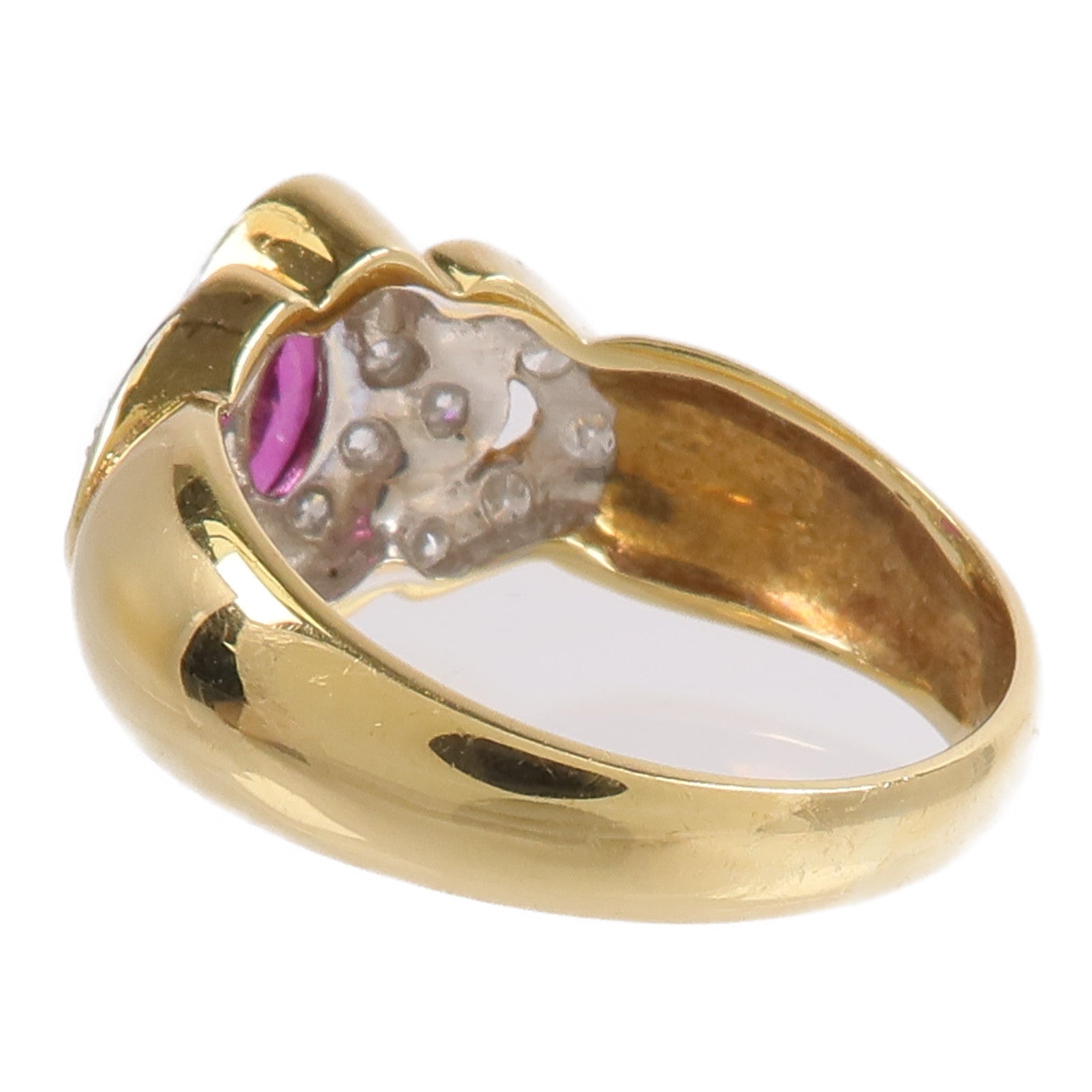JEWELRY 18K黃金/白金Ruby Diamond Ring紅寶石/鑽石戒指