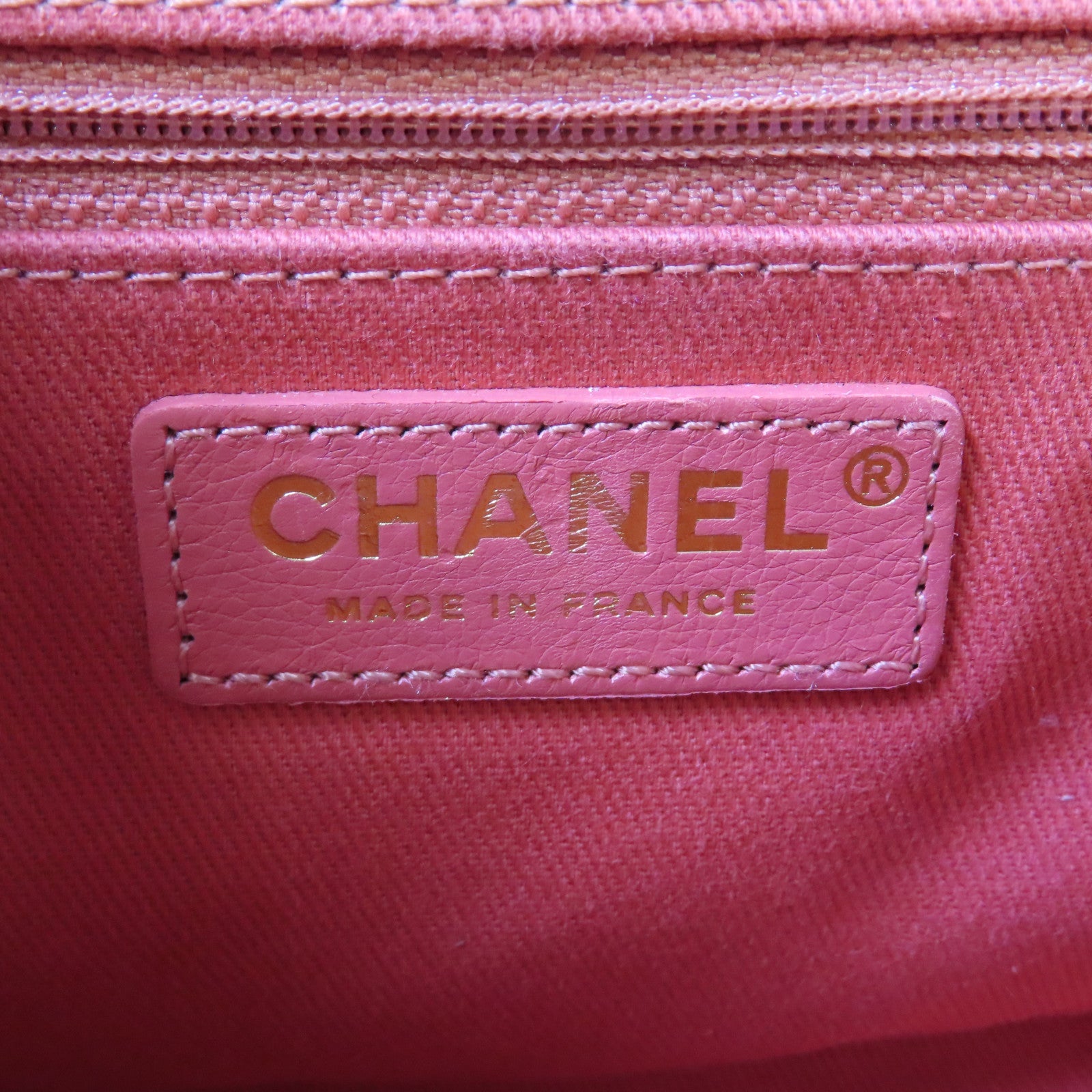 CHANEL 菱格Caviar皮革2Way Shoulder Bag金扣鏈帶手挽肩背兩用袋粉紅色