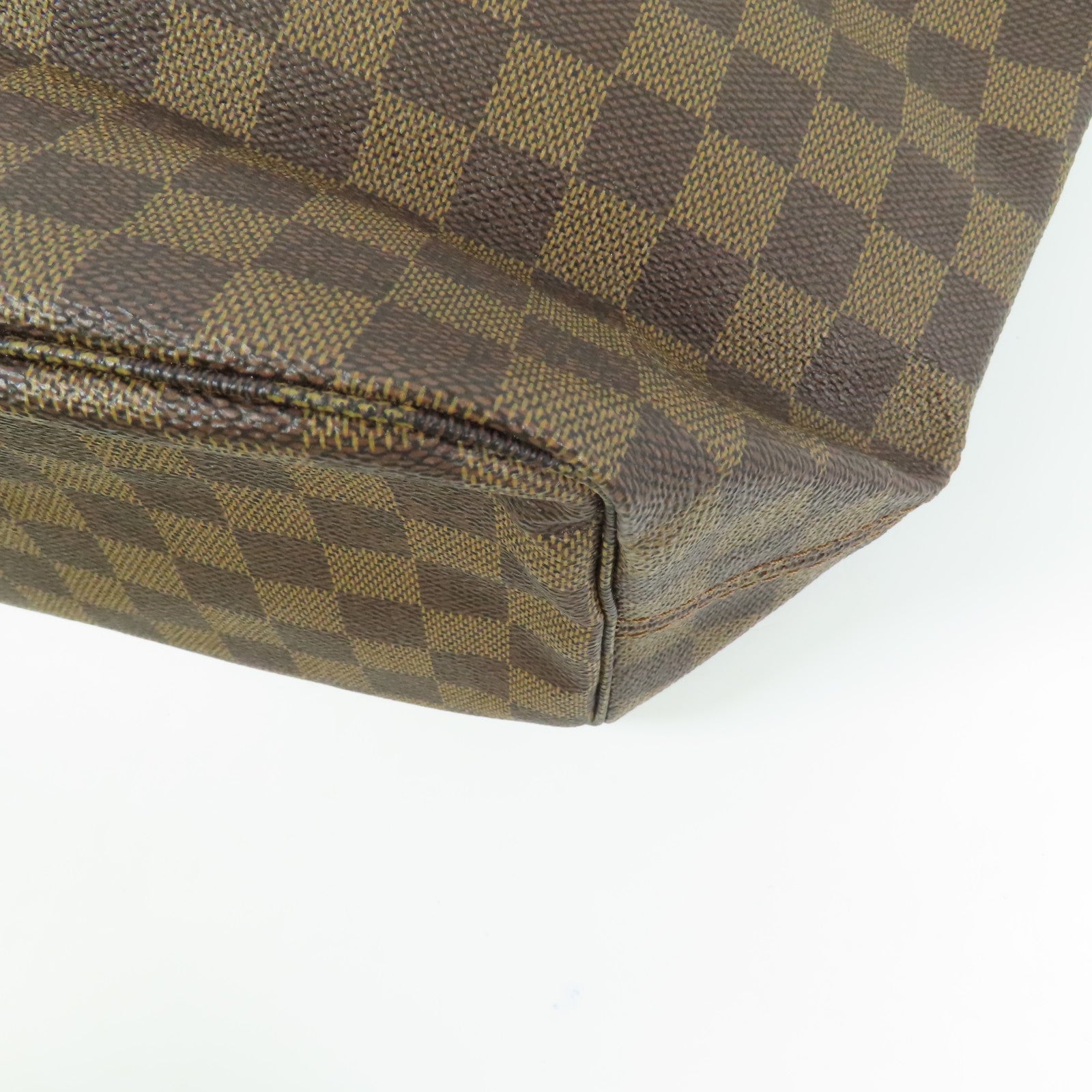 LOUIS VUITTON Damier Neverfull MM金扣肩背袋/手挽袋