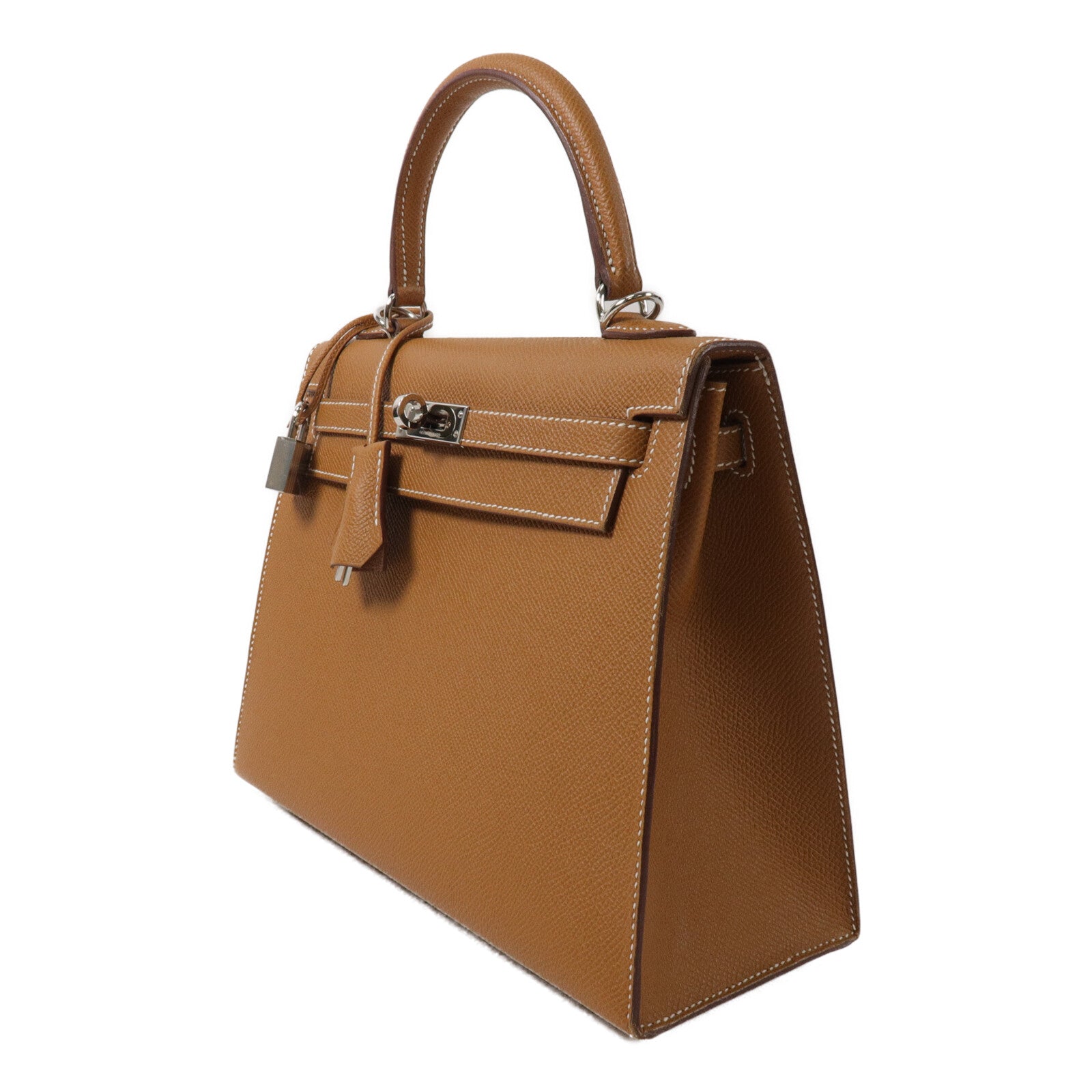 HERMES Epsom皮革Kelly 25手挽肩背兩用袋Gold