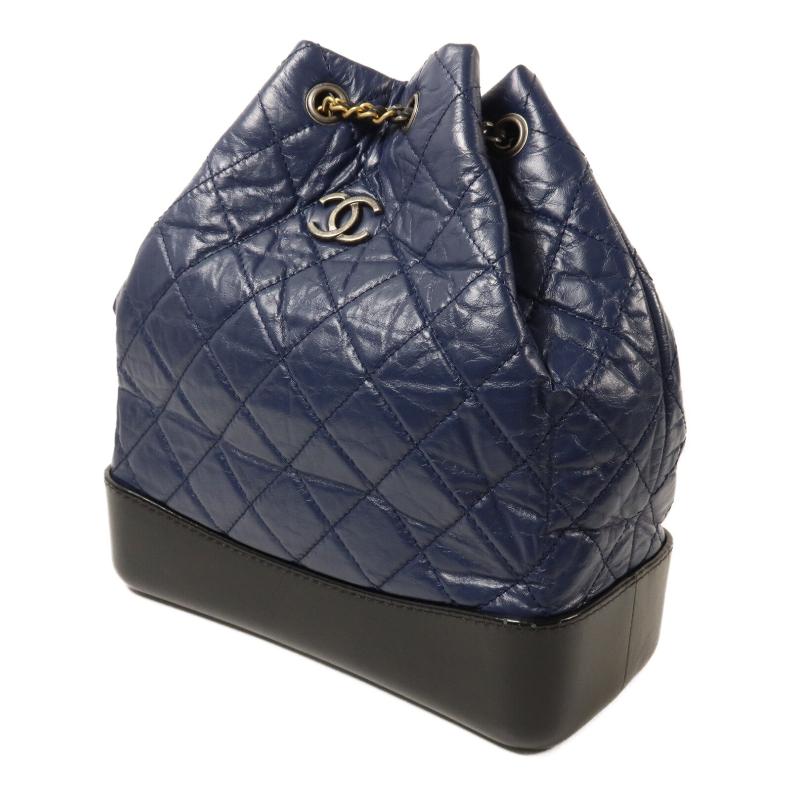 CHANEL 牛皮皮革Gabrielle Backpack鏈帶背包