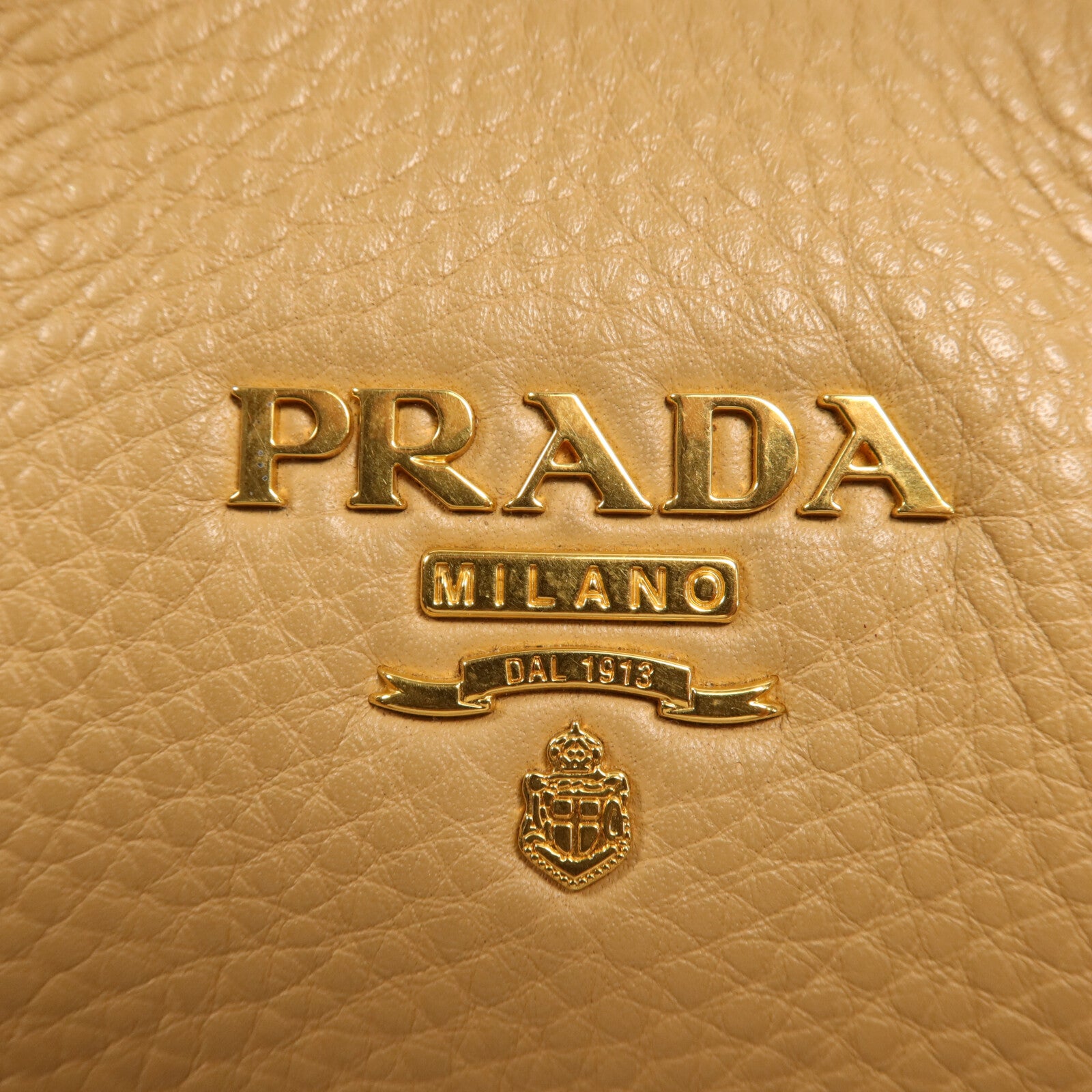 PRADA 牛皮皮革Bluette Vitello Daino金扣肩背袋