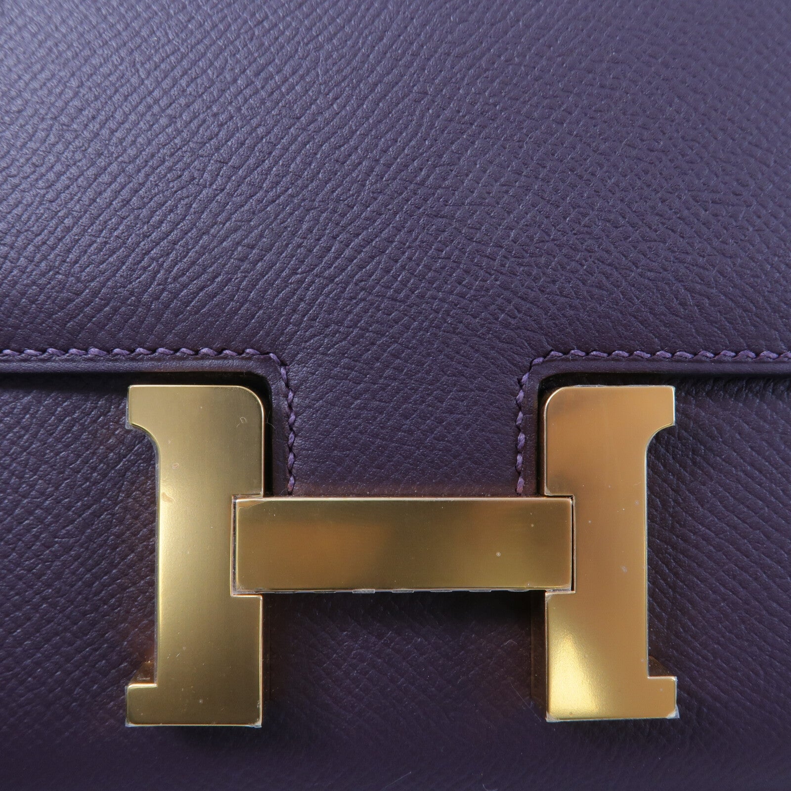 HERMES Epsom皮革Constance Mini肩背袋Tosca