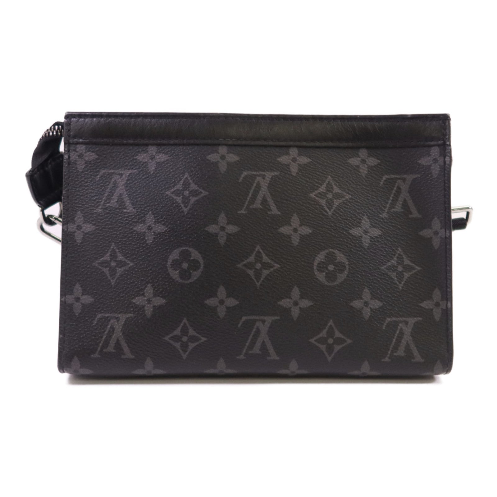 LOUIS VUITTON Monogram Eclipse Gastony銀扣肩背袋