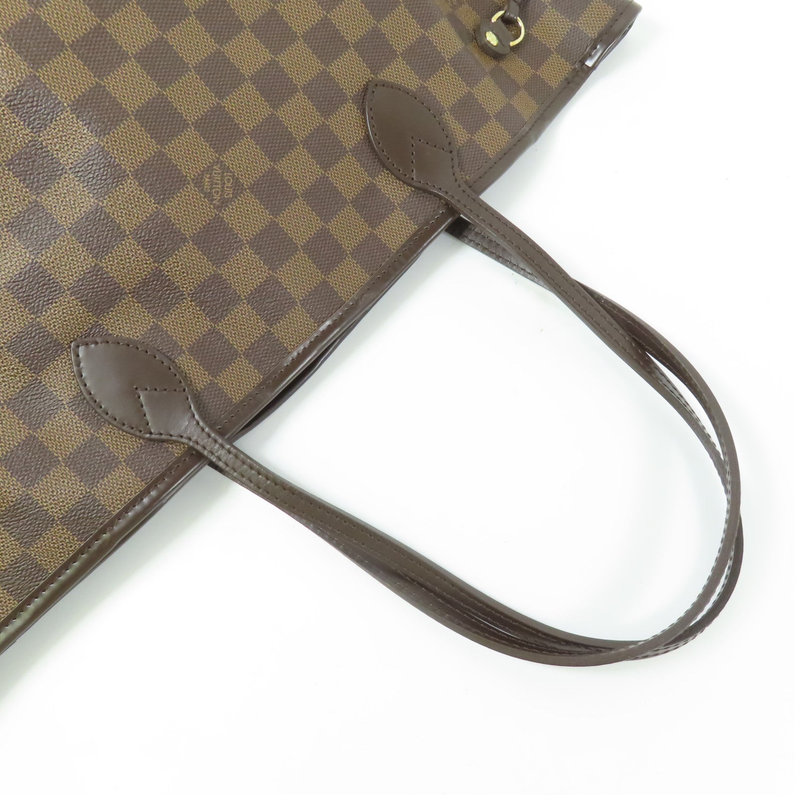 LOUIS VUITTON Damier Neverfull MM金扣肩背袋/手挽袋