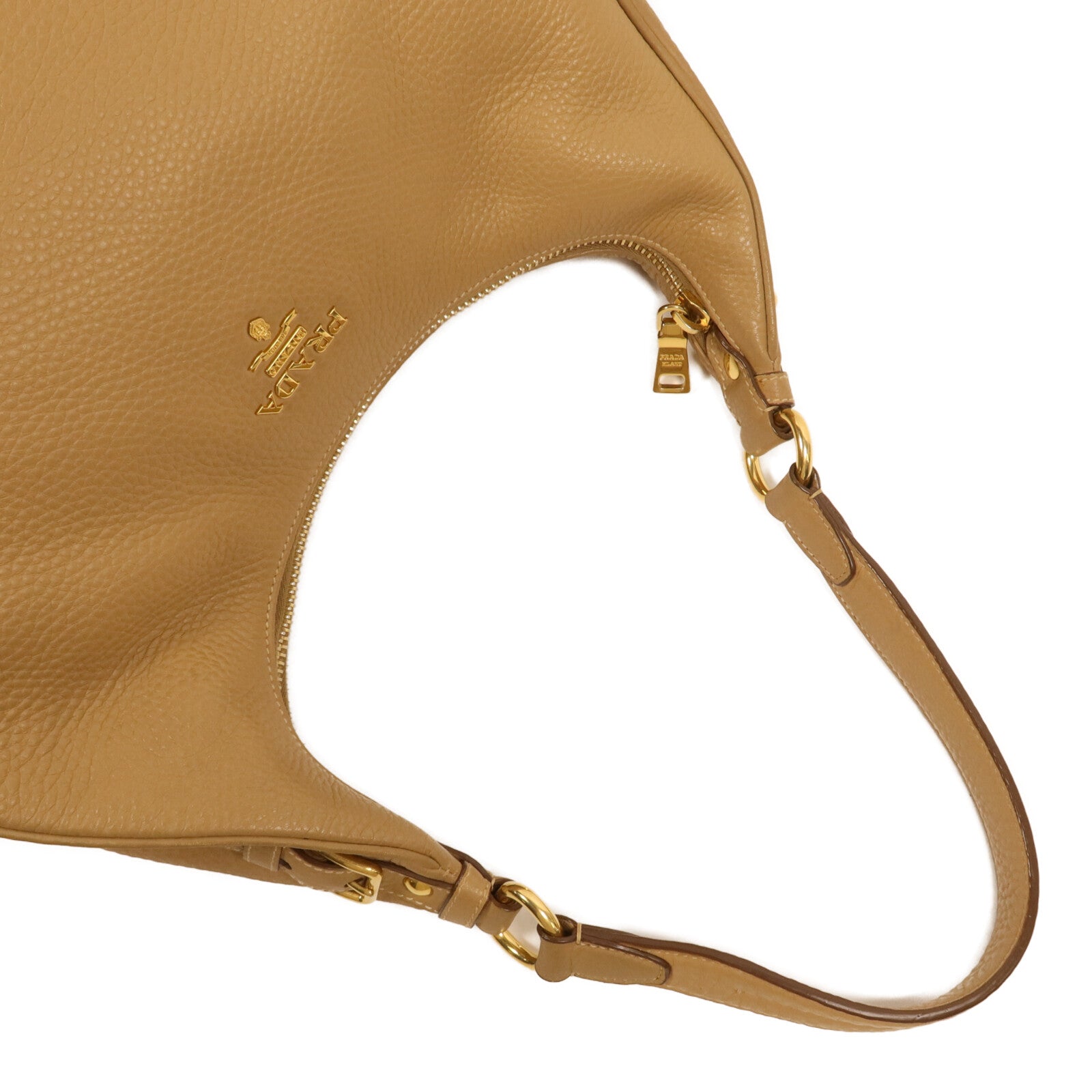 PRADA 牛皮皮革Bluette Vitello Daino金扣肩背袋
