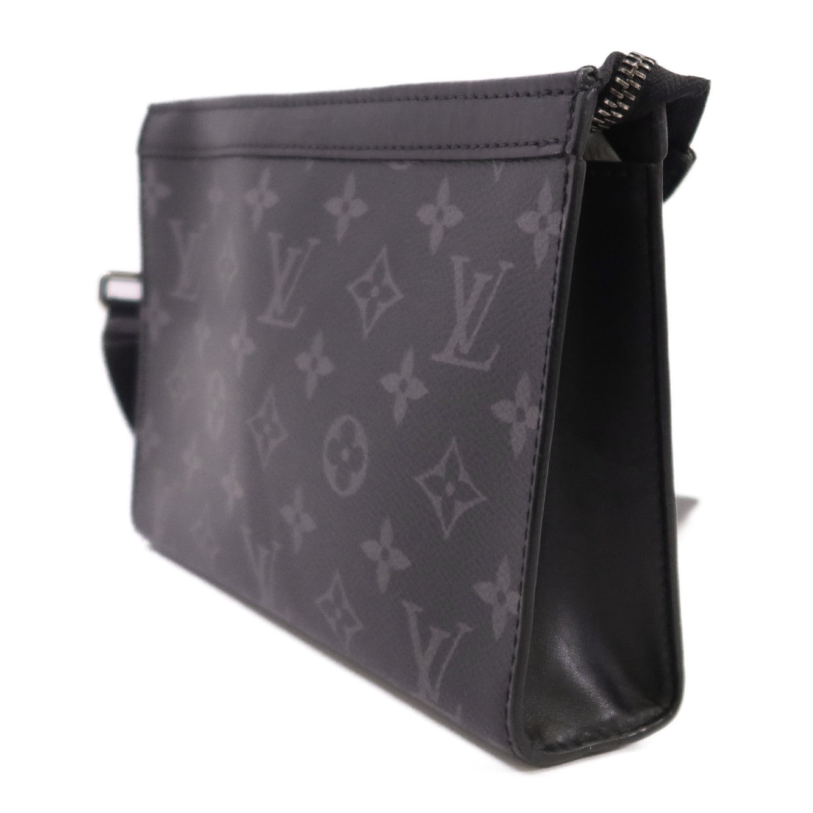 LOUIS VUITTON Monogram Eclipse Gastony銀扣肩背袋
