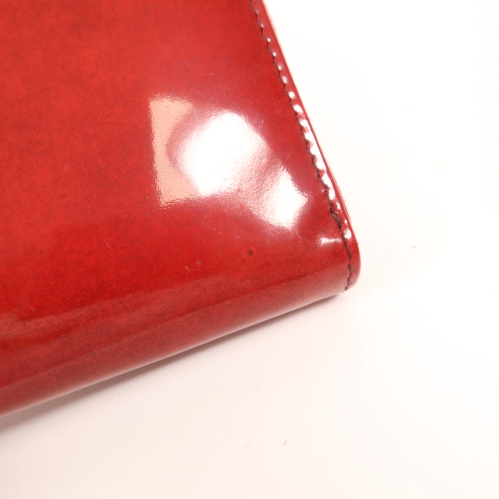 PRADA 漆皮皮革Long wallet金扣長錢包