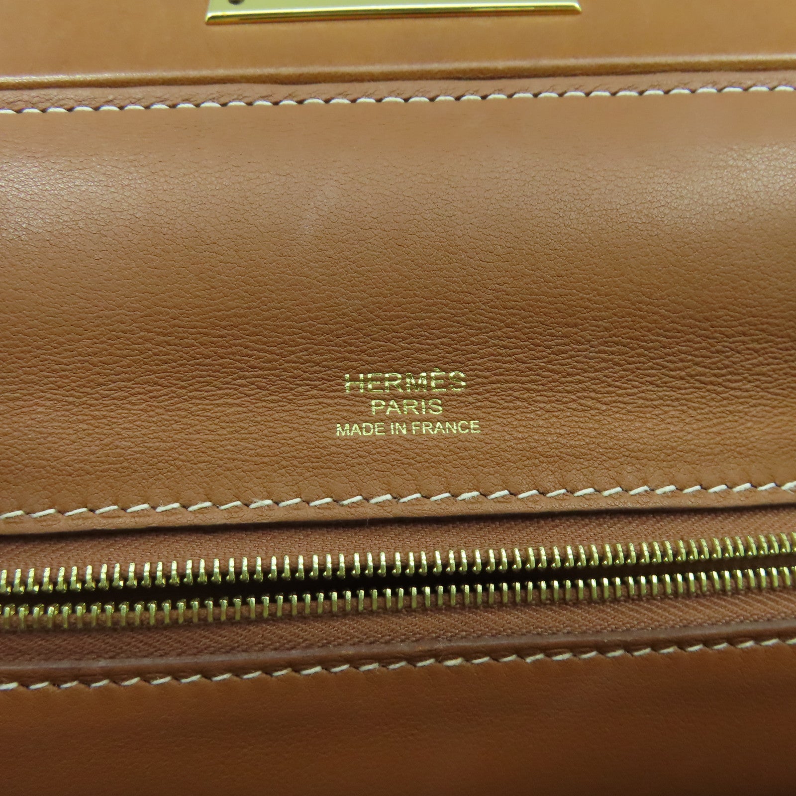 HERMES 【清倉大減價】Berenie皮革24/24金扣手挽肩背兩用袋啡色