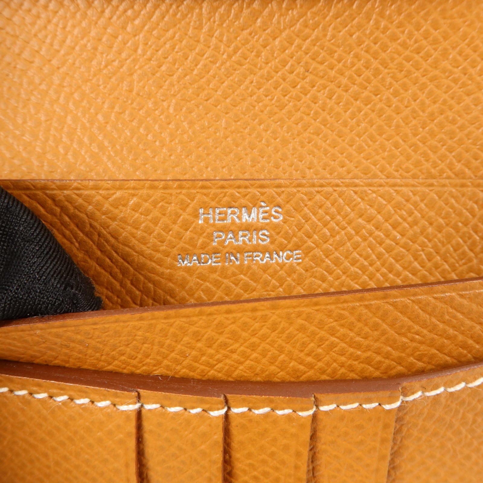 HERMES Epsom皮革Bearn Compact Wallet錢包Gold