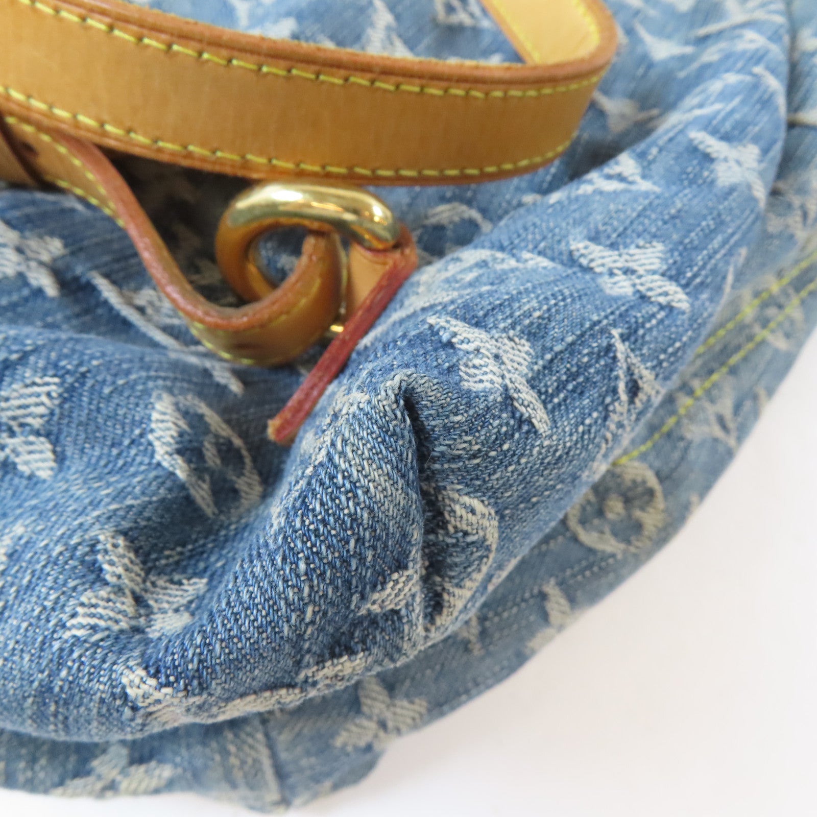 LOUIS VUITTON Monogram Denim Sac a Dos GM金扣背包藍色