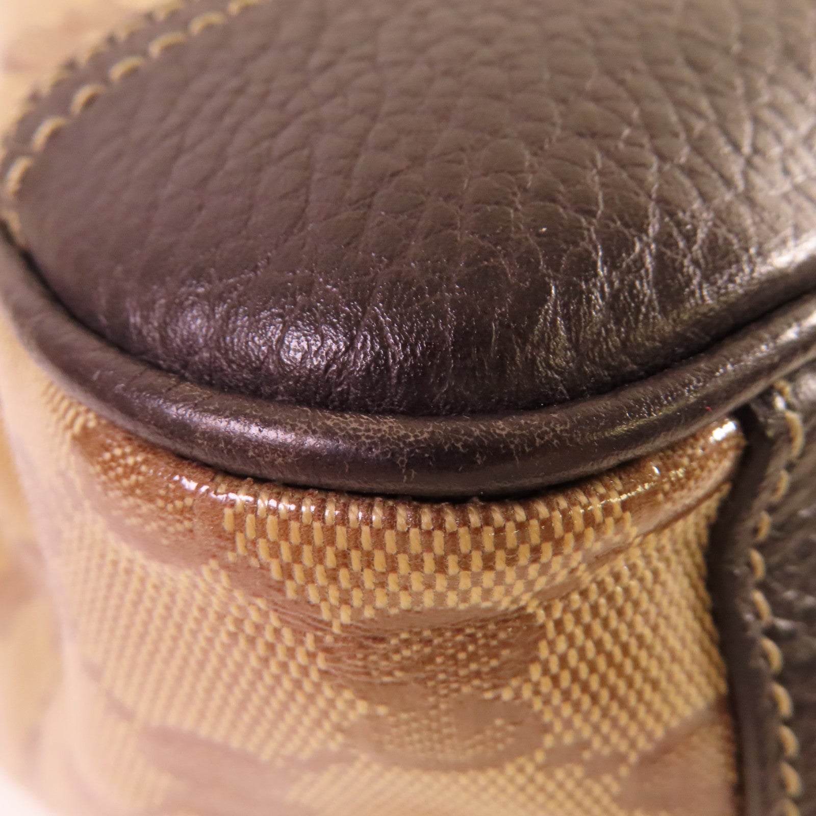 GUCCI 【激減優惠】塗層帆布Shoulder Bag金扣肩背袋啡色