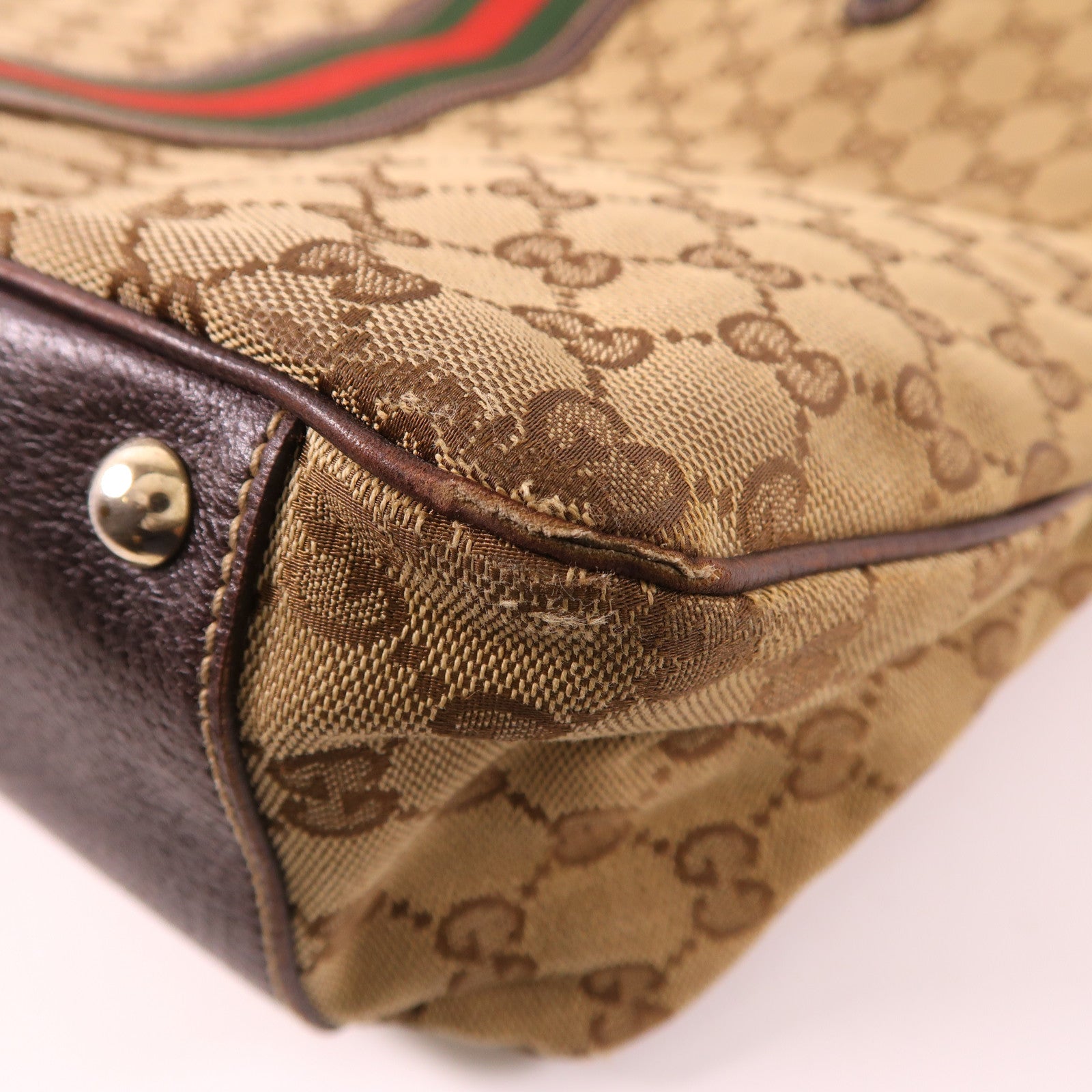 GUCCI 【激減優惠】帆布Tote Bag金扣手挽袋