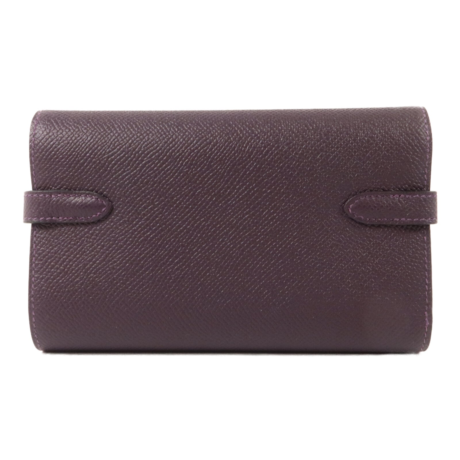 HERMES Epsom皮革Kelly Depliant Medium Wallet錢包Rouge Sellier
