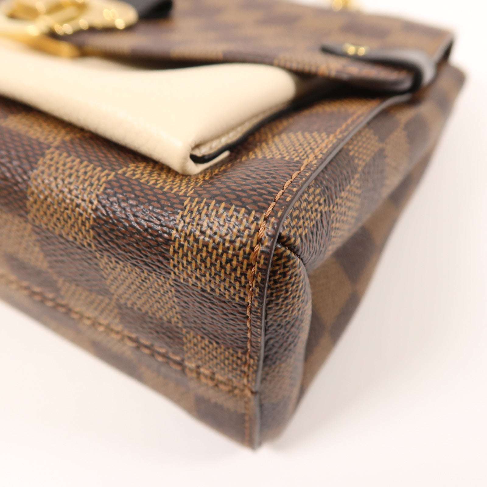 LOUIS VUITTON Damier Vavin PM金扣鏈帶肩背袋