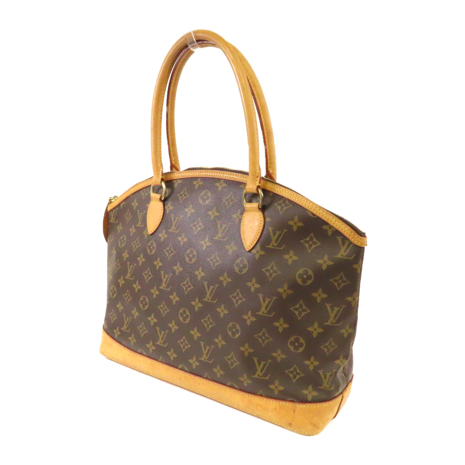 LOUIS VUITTON 【激減優惠】Monogram Lockit Horizontal金扣手挽袋啡色
