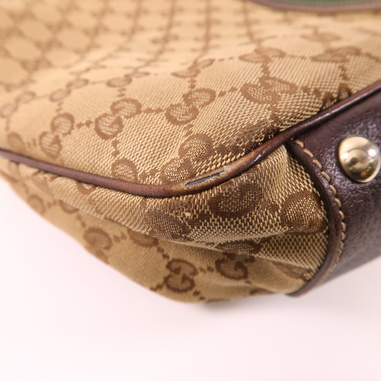 GUCCI 帆布Tote Bag金扣手挽袋