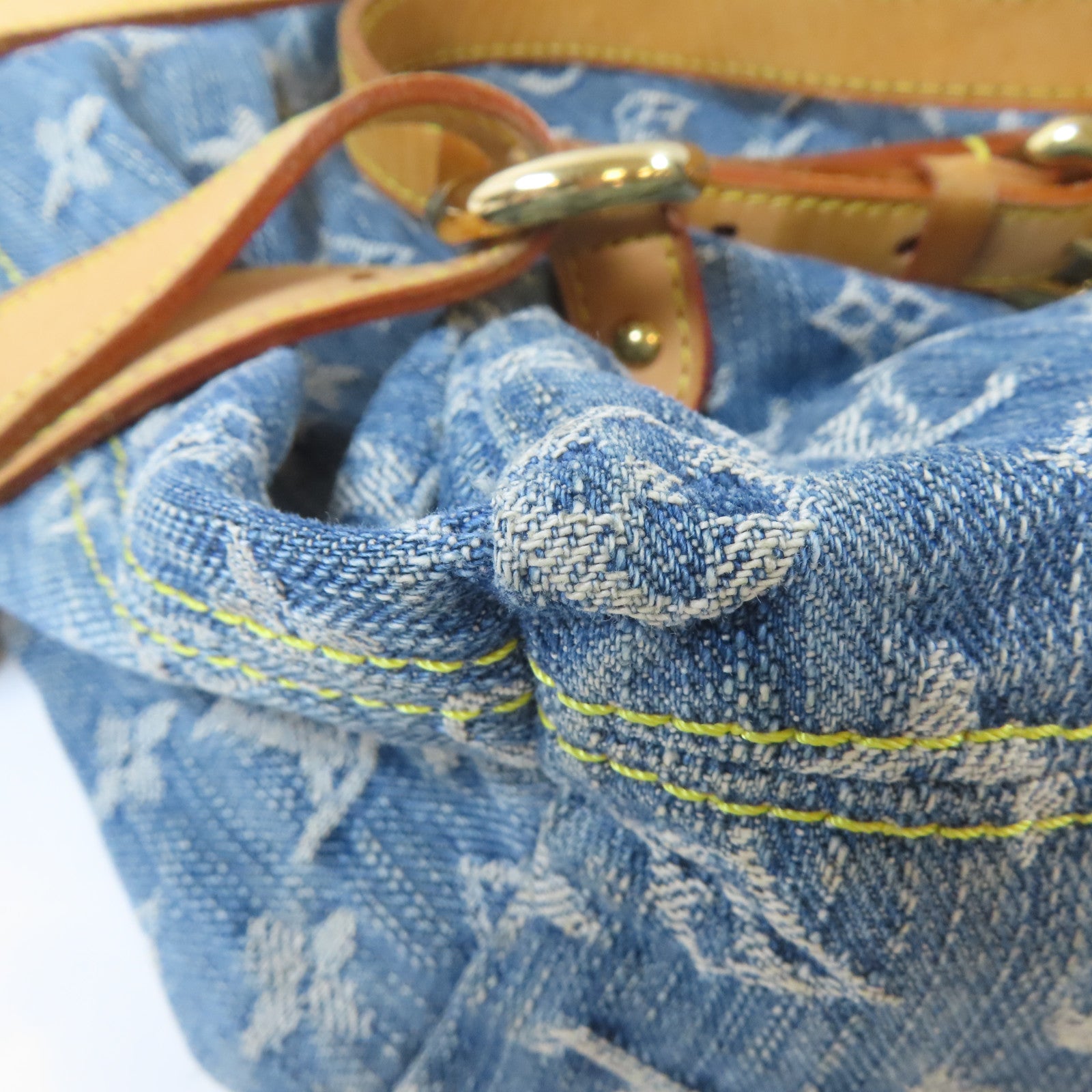 LOUIS VUITTON Monogram Denim Sac a Dos GM金扣背包藍色