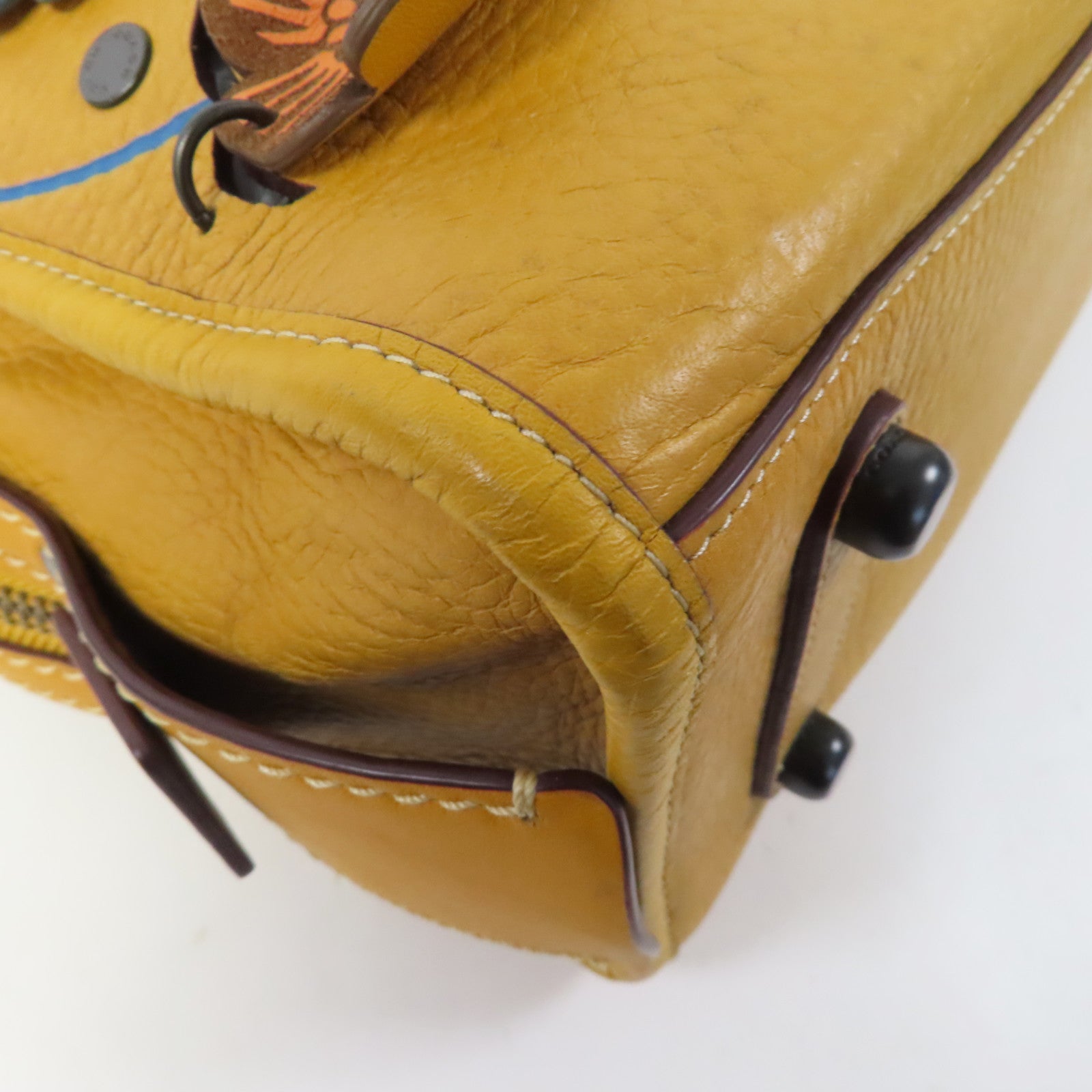 COACH 牛皮皮革Shoulder Bag手挽肩背兩用袋黃色