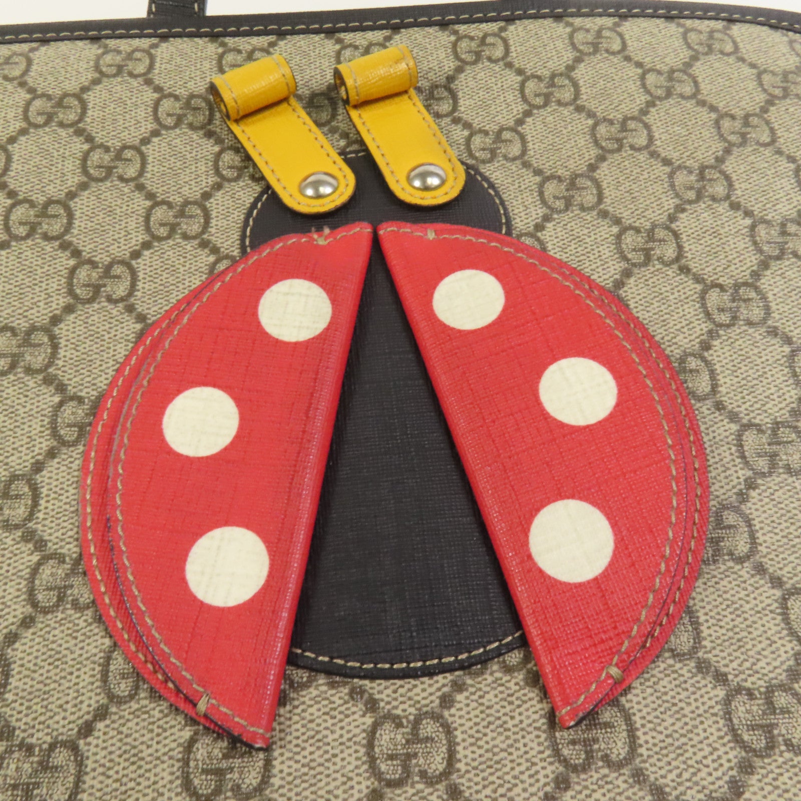 GUCCI 塗層帆布Ladybug手挽袋