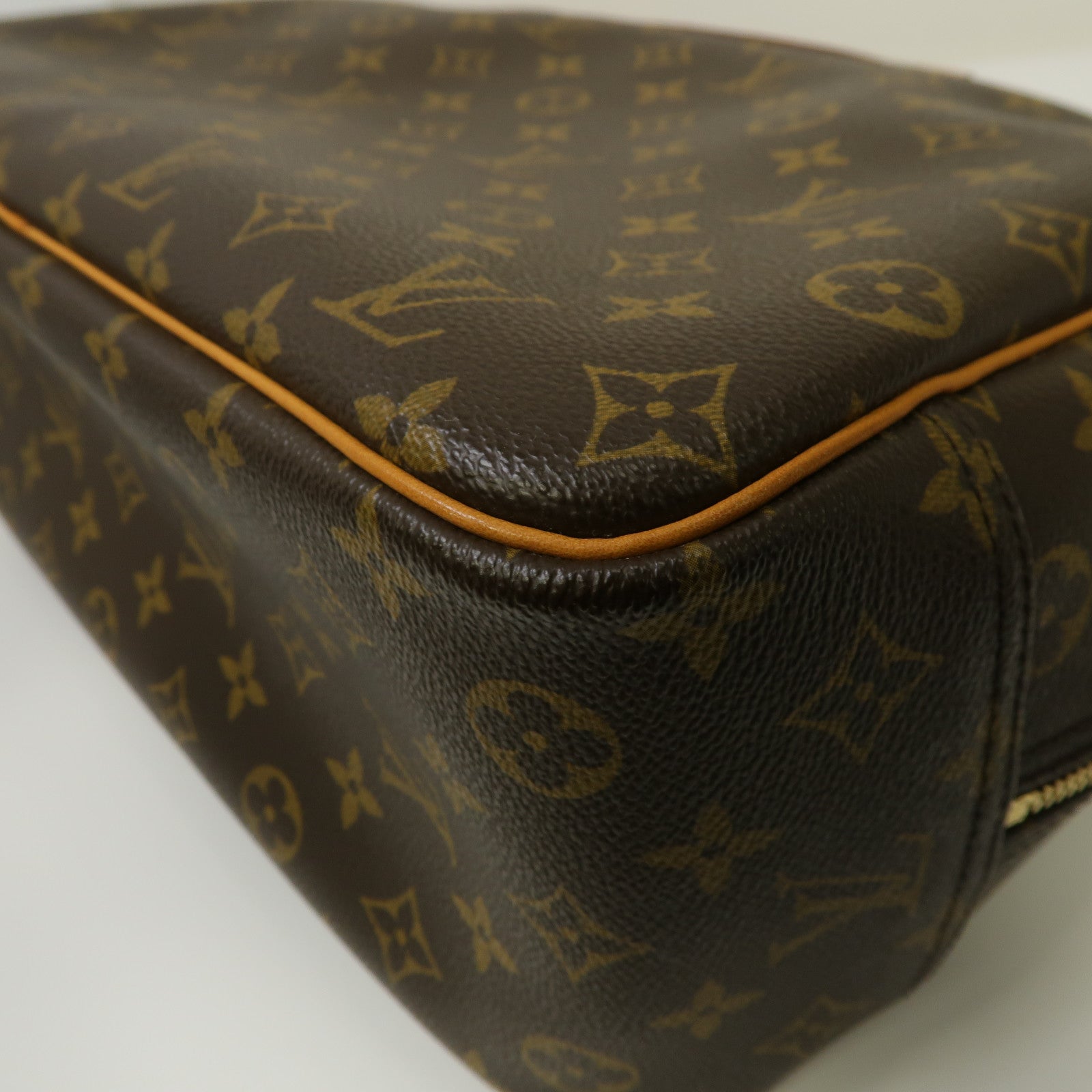 LOUIS VUITTON 【激減優惠】Monogram Deauville金扣手挽袋啡色