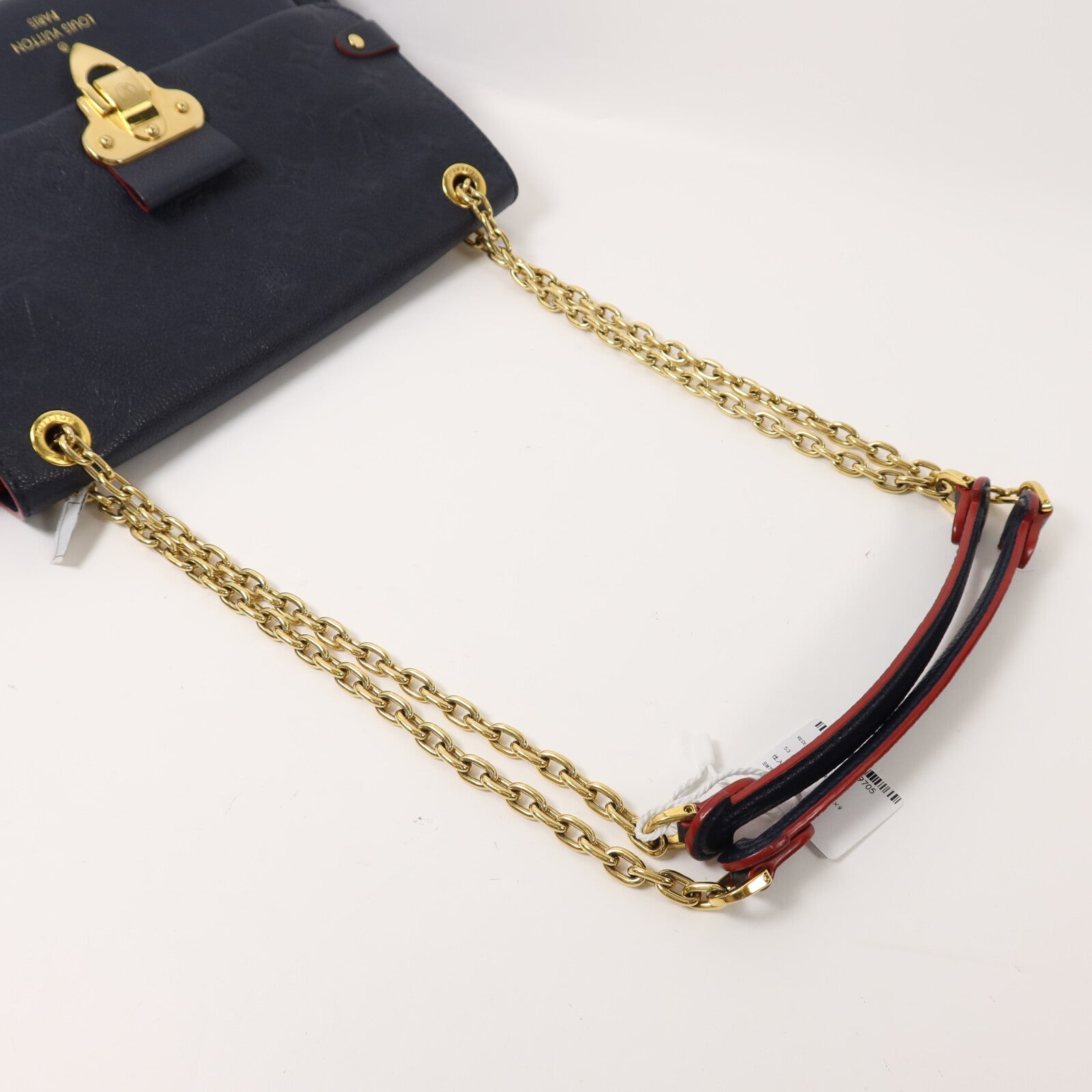 LOUIS VUITTON Monogram Empreinte Vavin PM鏈帶肩背袋深藍色