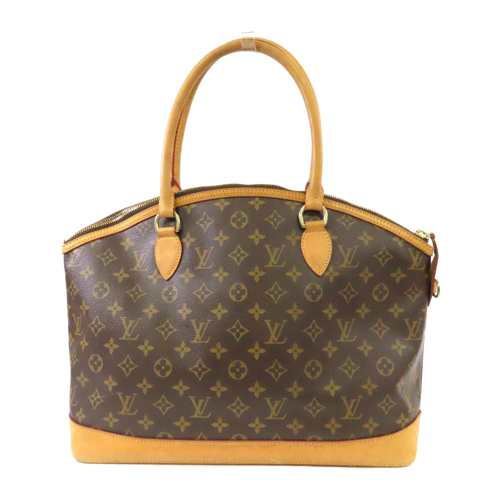LOUIS VUITTON 【激減優惠】Monogram Lockit Horizontal金扣手挽袋啡色
