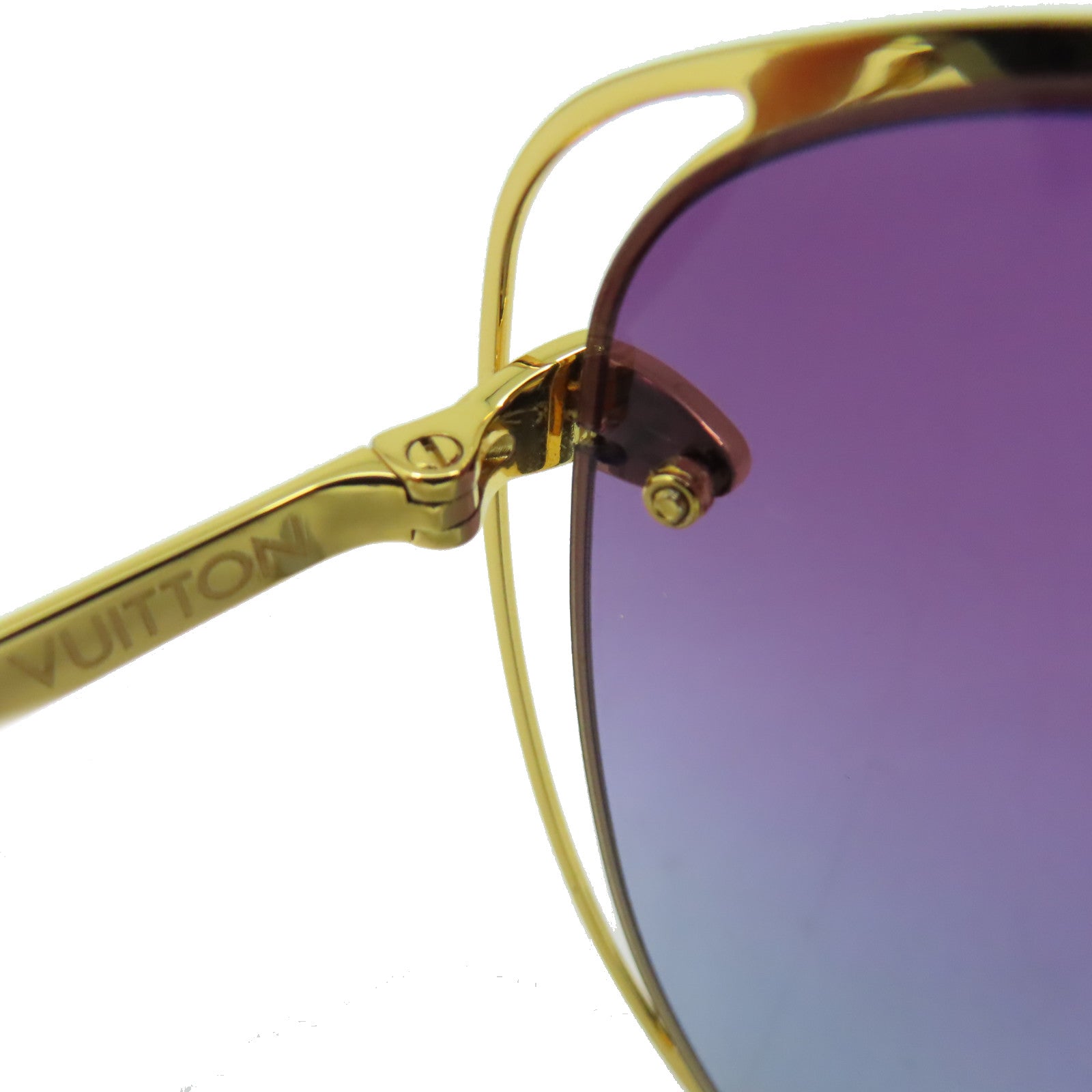 LOUIS VUITTON 【激減優惠】PVC/金屬A Nous Deux Sunglasses太陽眼鏡紫色/金色