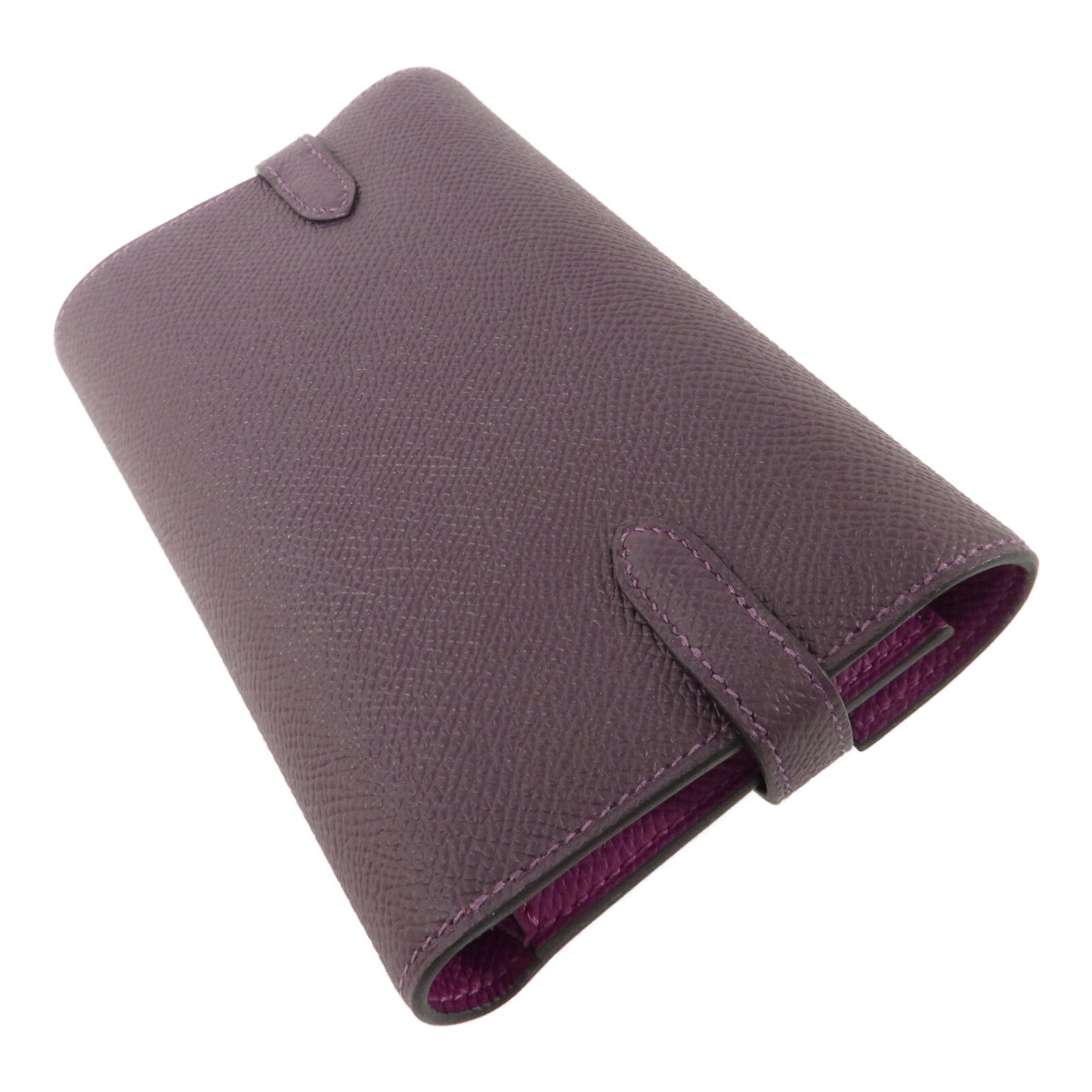 HERMES Epsom皮革Kelly Depliant Medium Wallet錢包Rouge Sellier