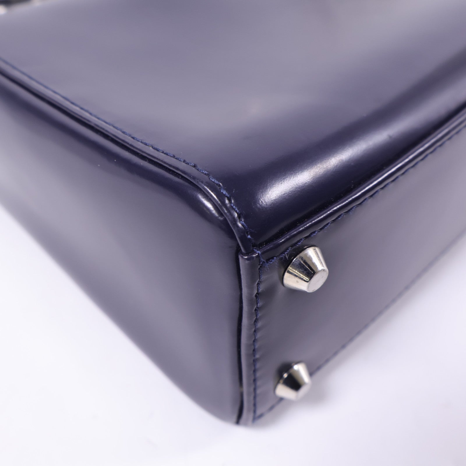 Dior 牛皮皮革Mini Lady Dior銀扣手挽肩背兩用袋