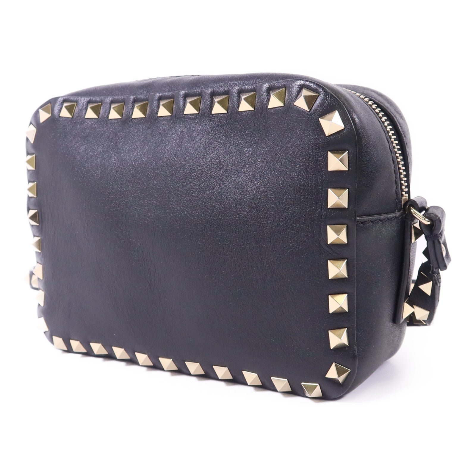 Valentino 牛皮皮革Rockstud Crossbody金扣肩背袋