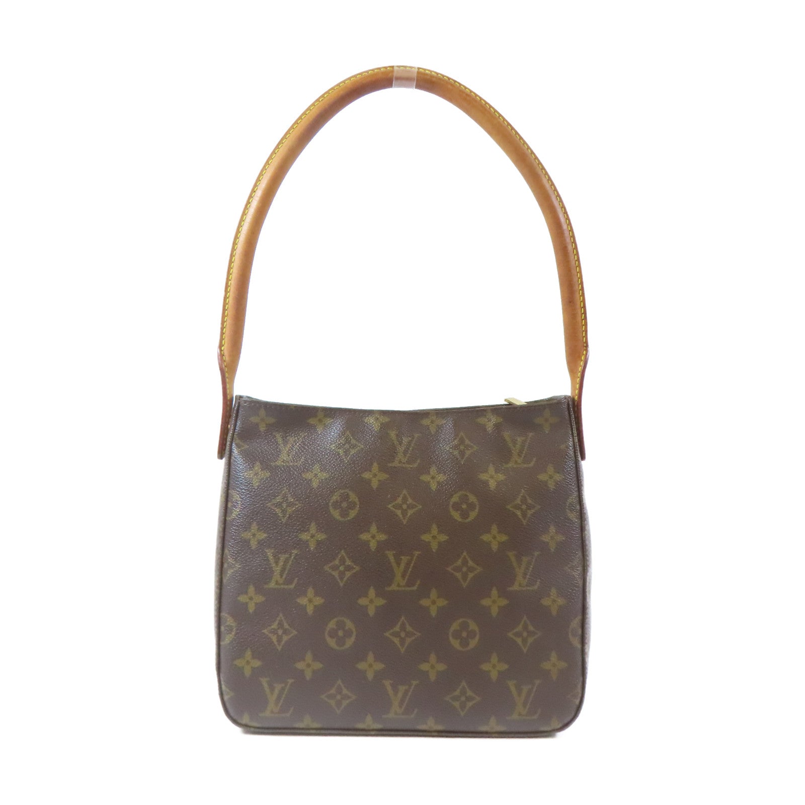 LOUIS VUITTON Monogram Looping MM金扣肩背袋啡色