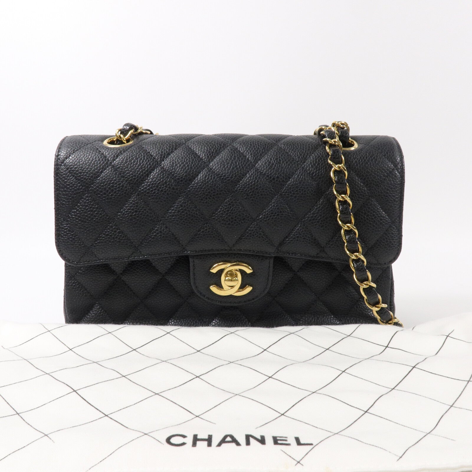 CHANEL 牛皮皮革Classic 23鏈帶肩背袋