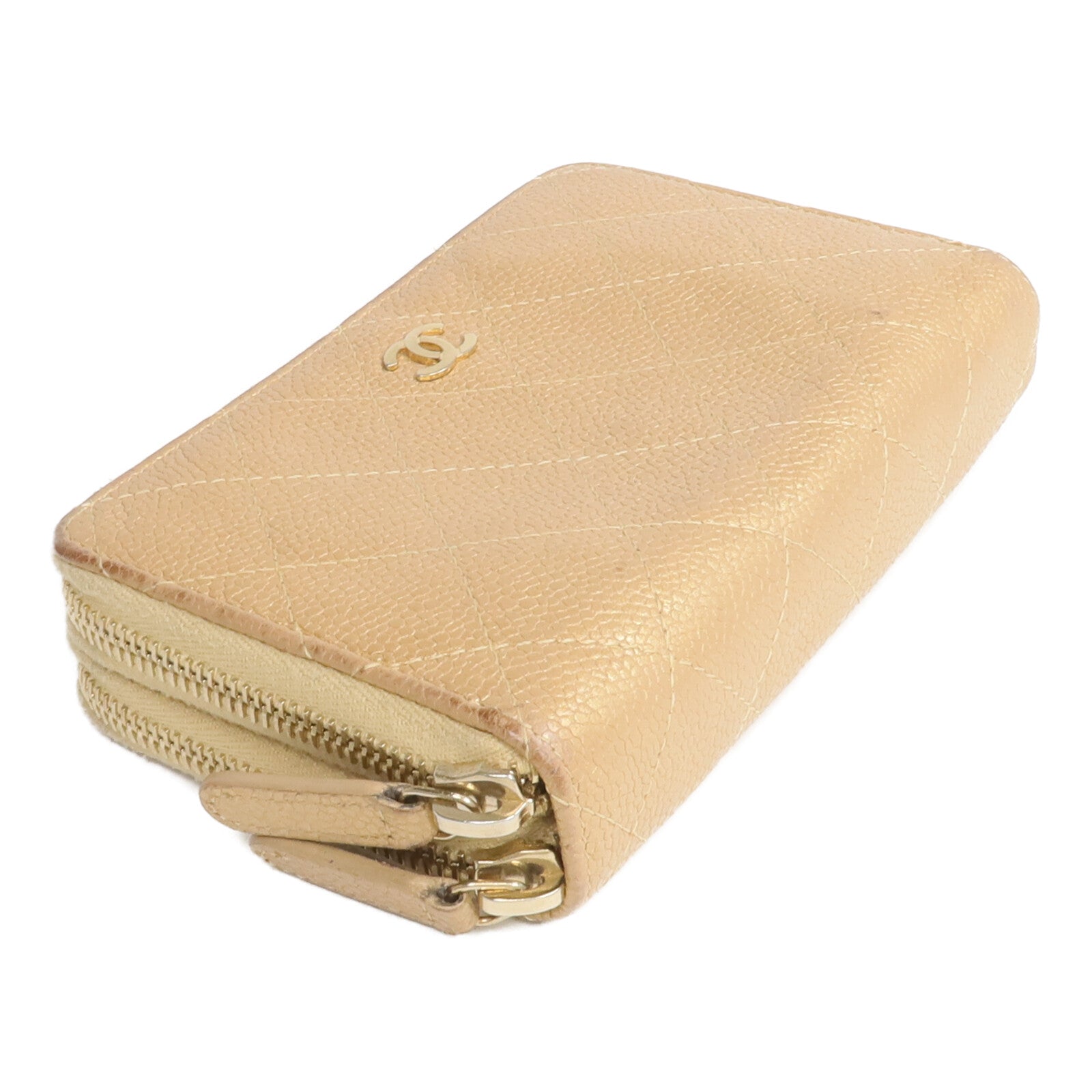 CHANEL 牛皮皮革Zipper Wallet錢包