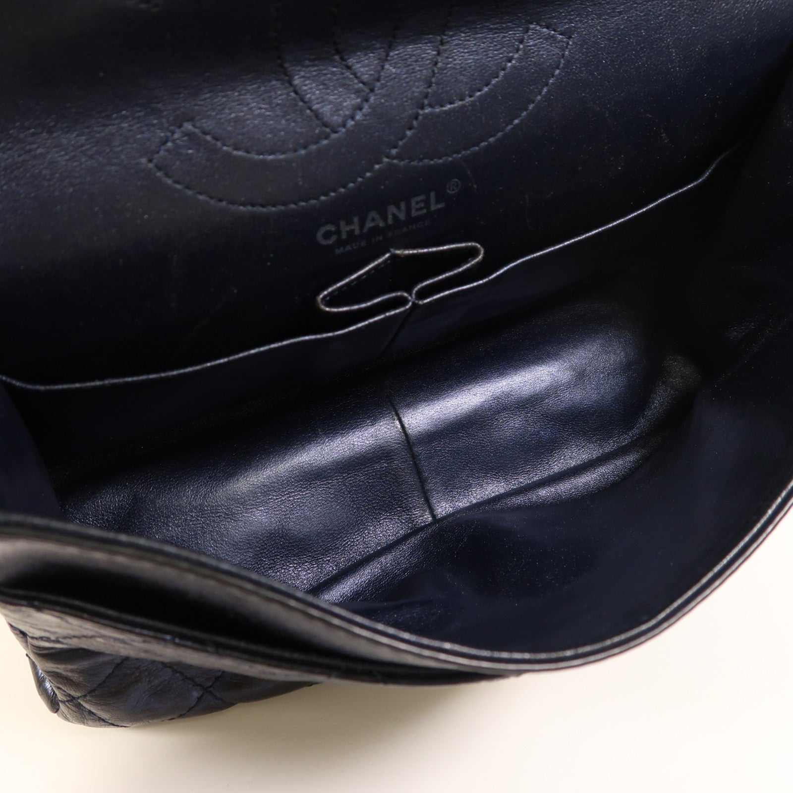 CHANEL 牛皮皮革2.55銀扣鏈帶肩背袋