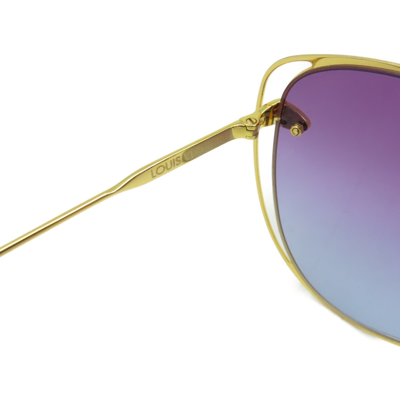 LOUIS VUITTON 【激減優惠】PVC/金屬A Nous Deux Sunglasses太陽眼鏡紫色/金色