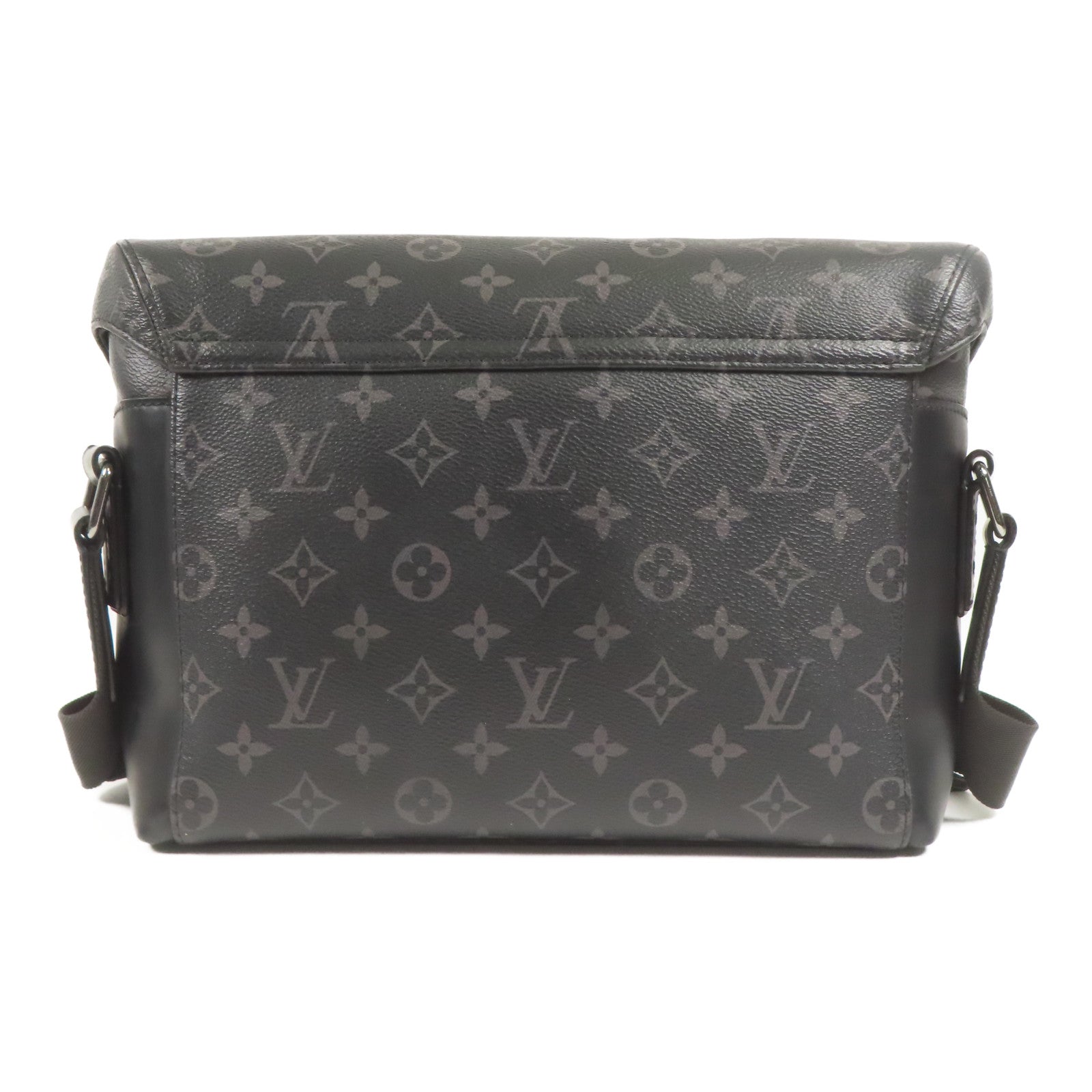 LOUIS VUITTON Monogram Eclipse Messenger PM Voyager銀扣肩背袋