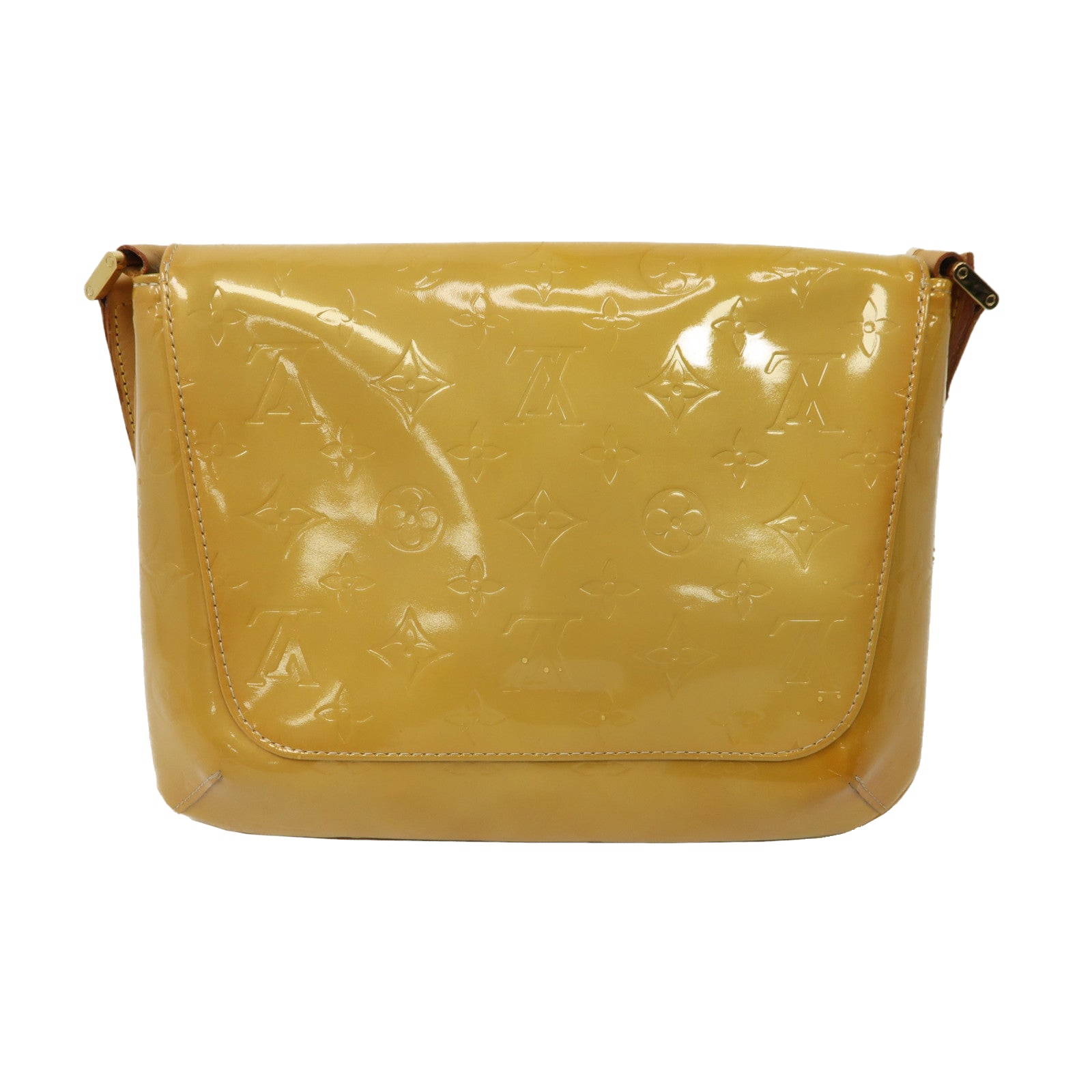 LOUIS VUITTON 【激減優惠】Monogram Vernis Thompson Street金扣肩背袋黃色