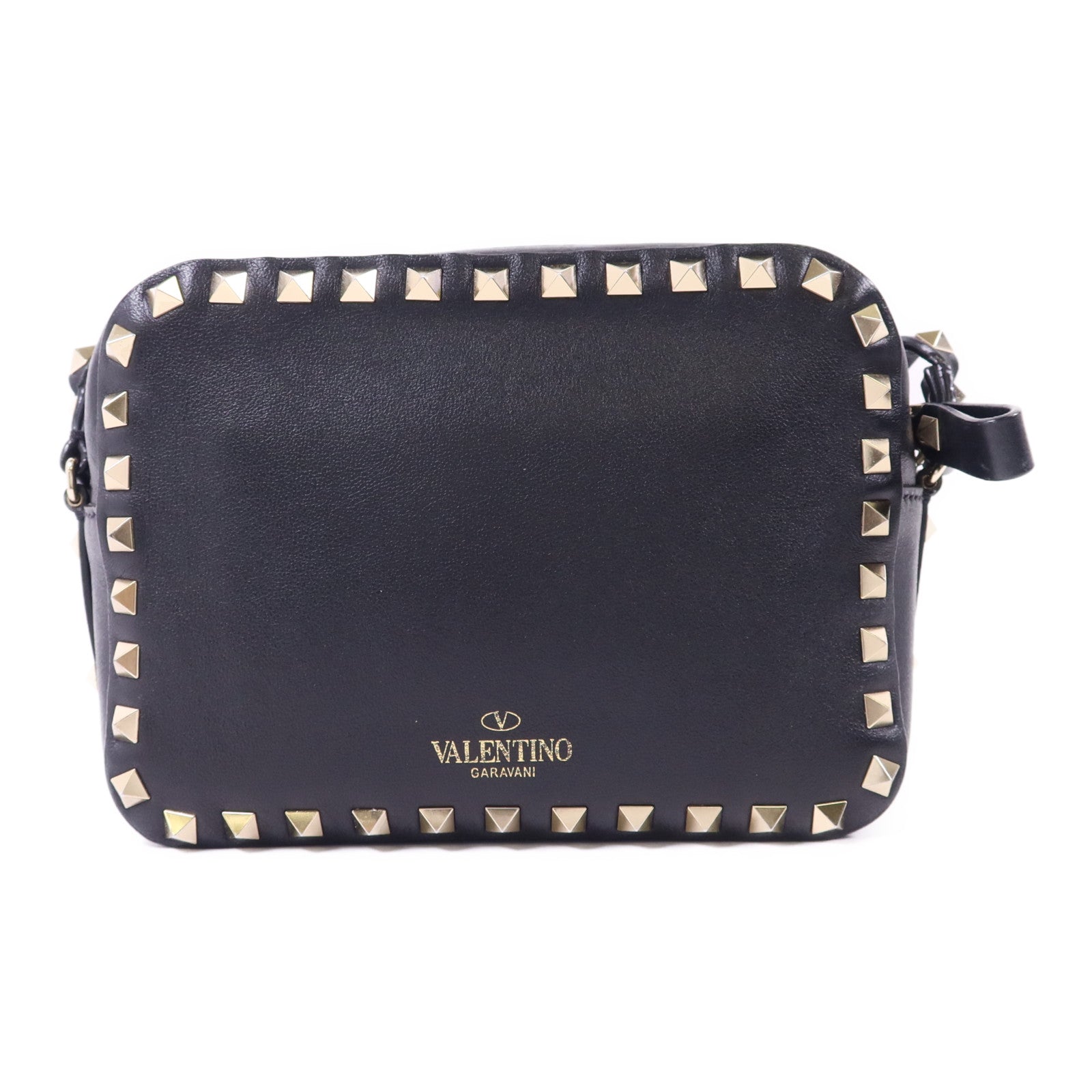 Valentino 牛皮皮革Rockstud Crossbody金扣肩背袋