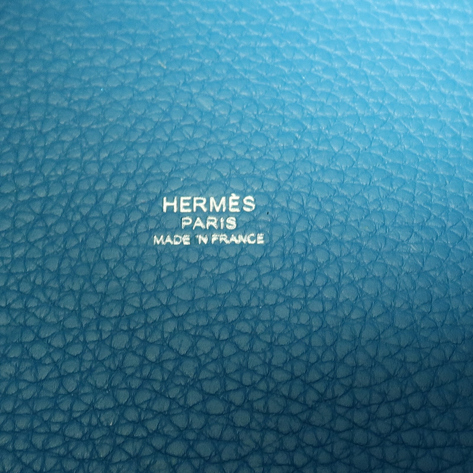 HERMES Clemence皮革Picotin PM手挽袋Blue Colvert
